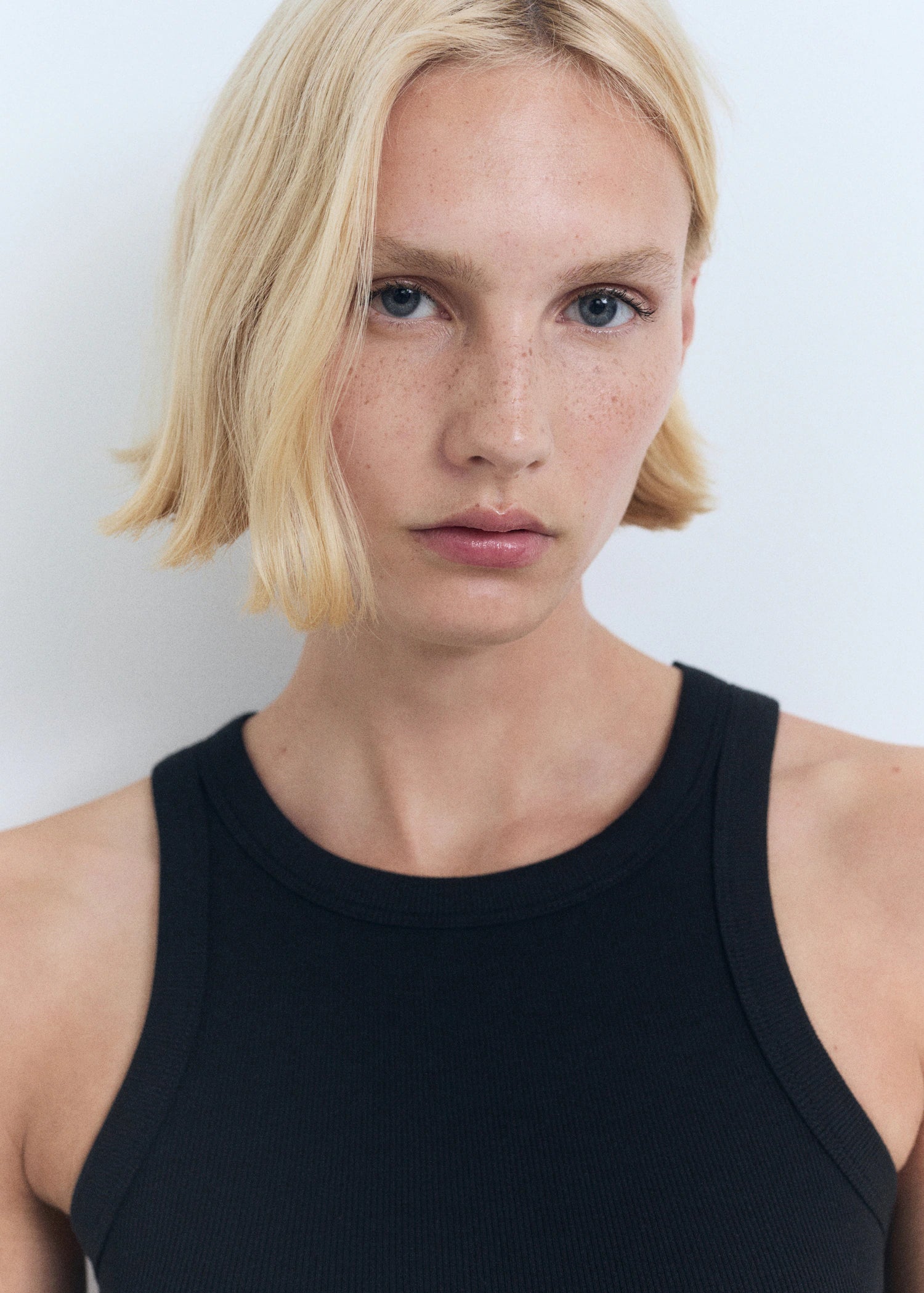 Ribbed Cotton Blend Top