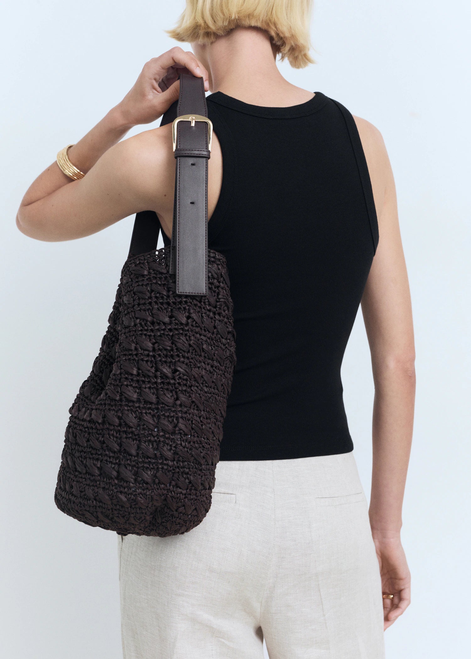 Ribbed Cotton Blend Top