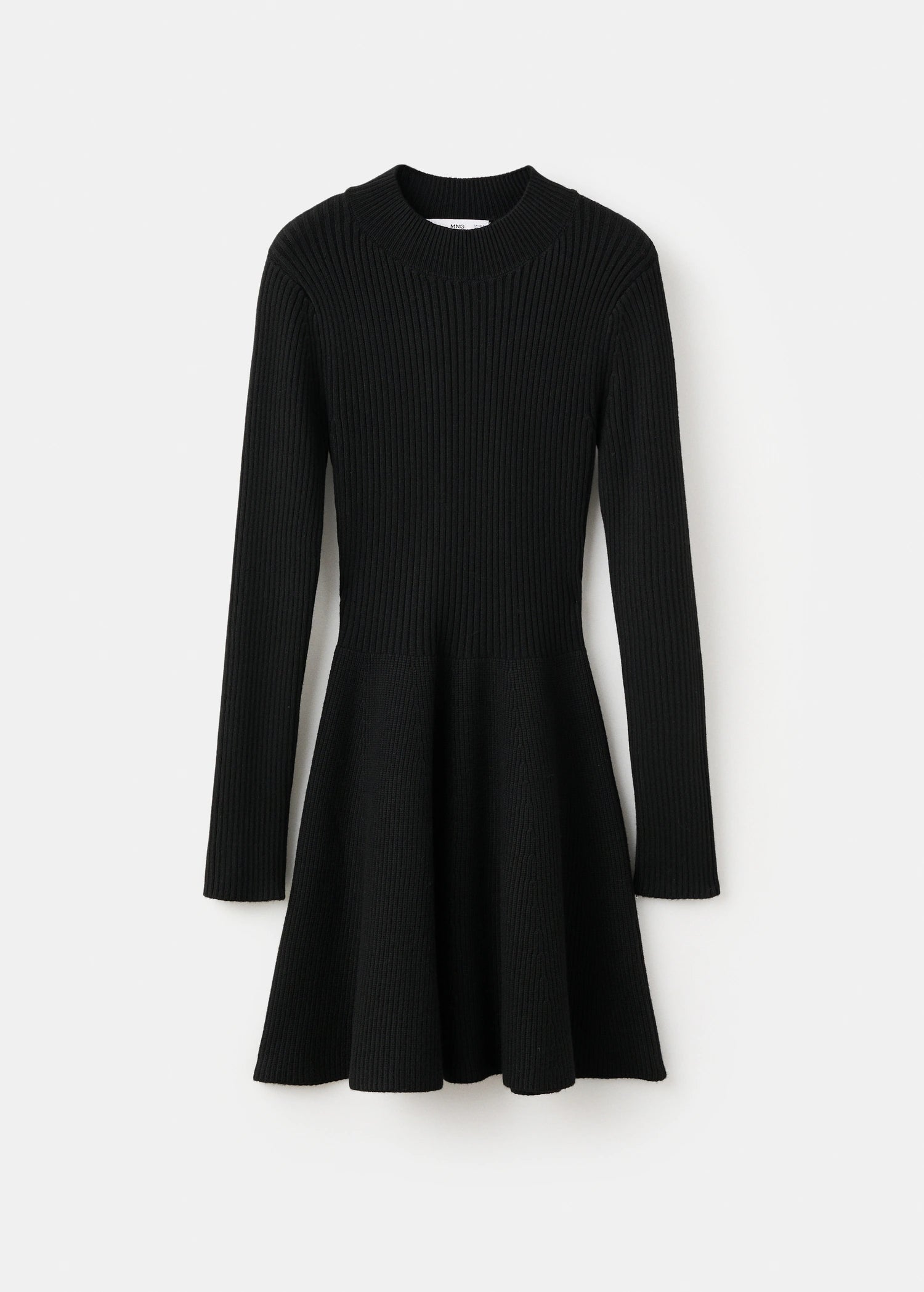 Ribbed Knitted A Line Dress