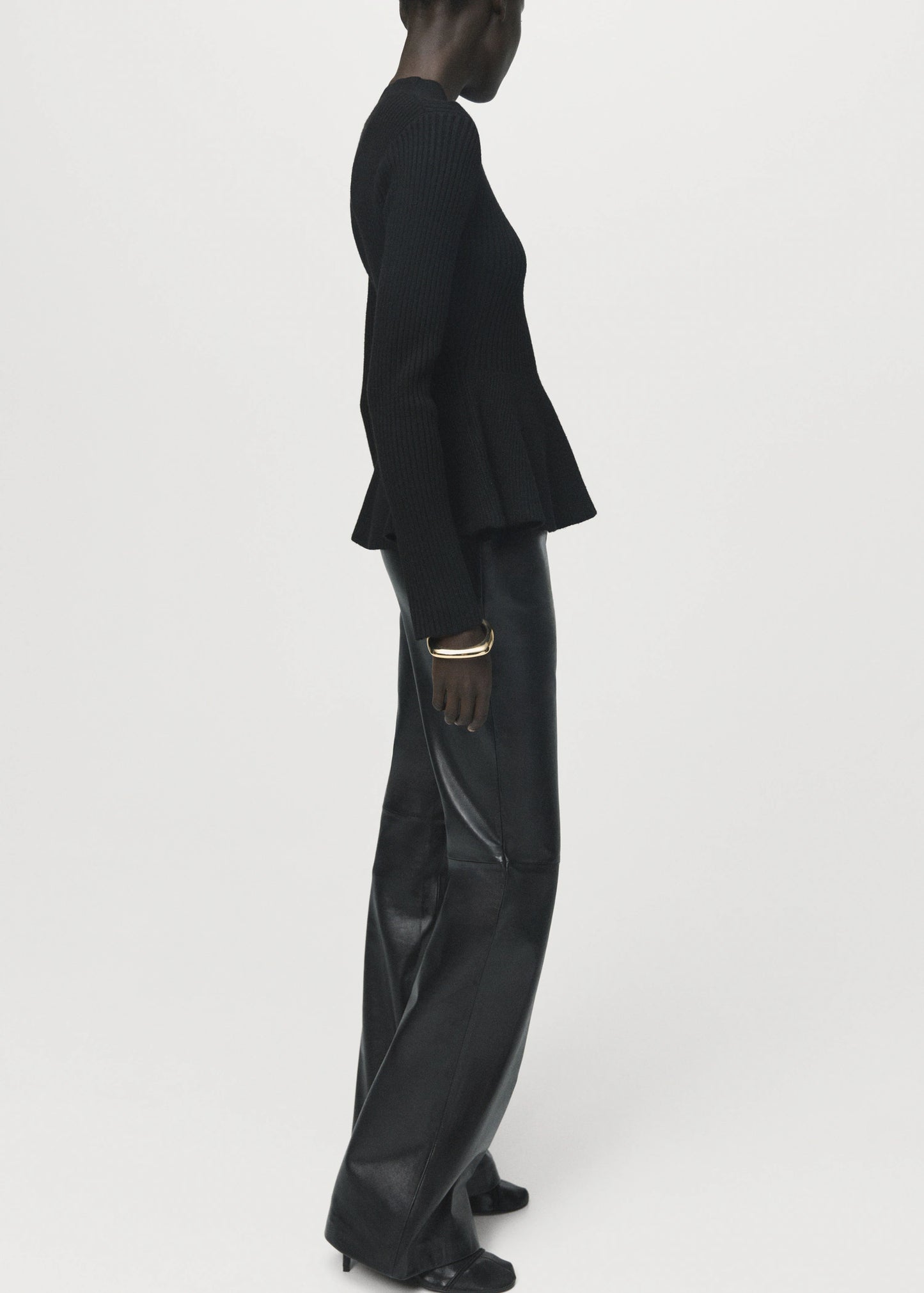 Ribbed Peplum Sweater