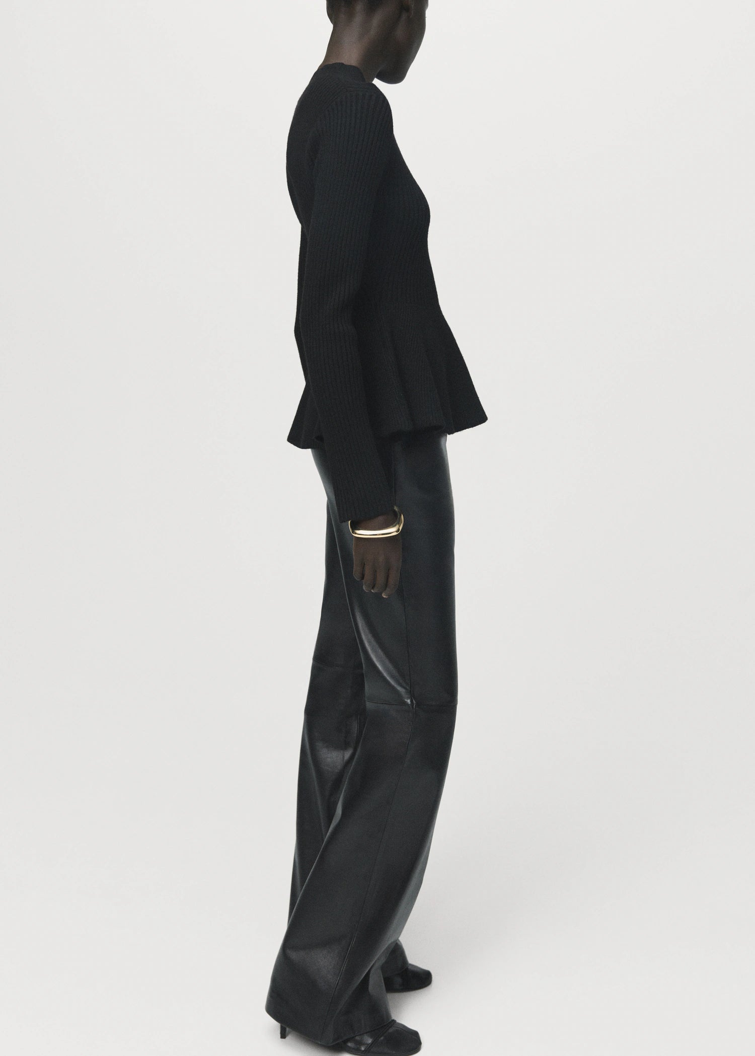 Ribbed Peplum Sweater