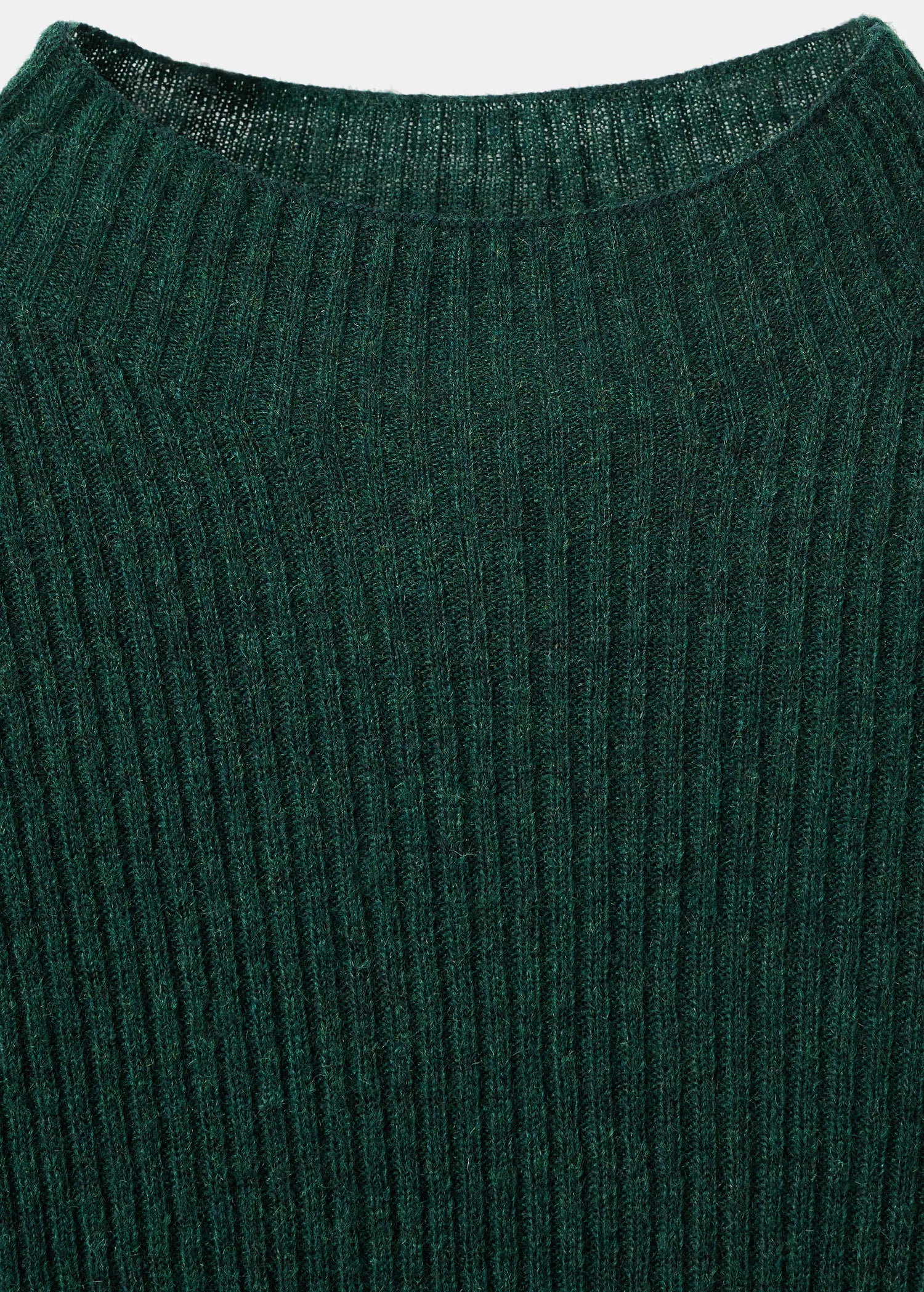 Ribbed Sweater With Perkins Neck