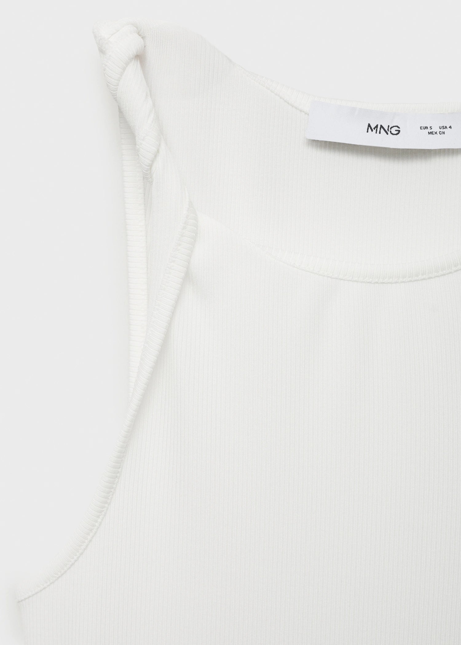 Ribbed Top With Asymmetrical Straps