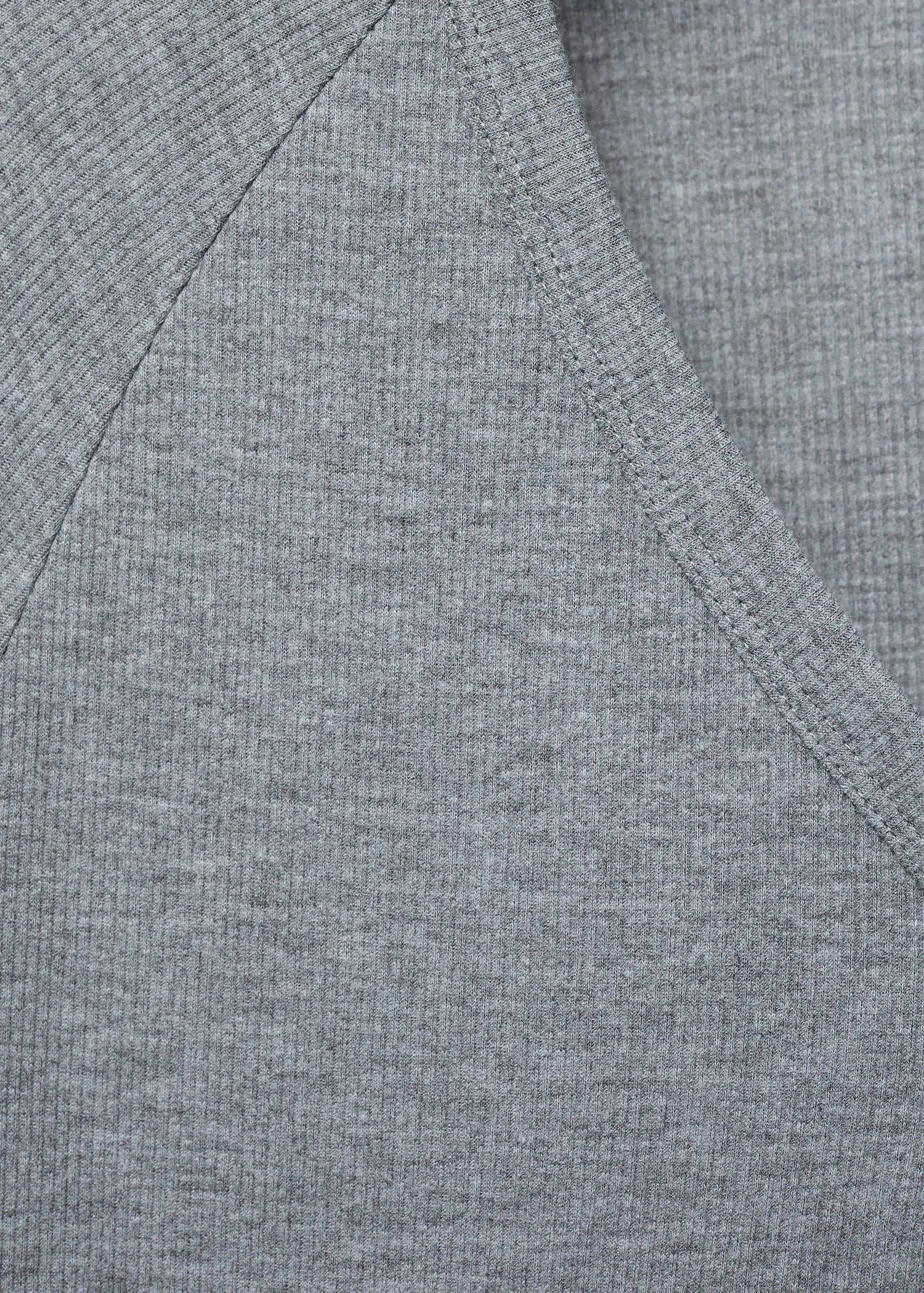 Ribbed Knit Nightdress With Buttons