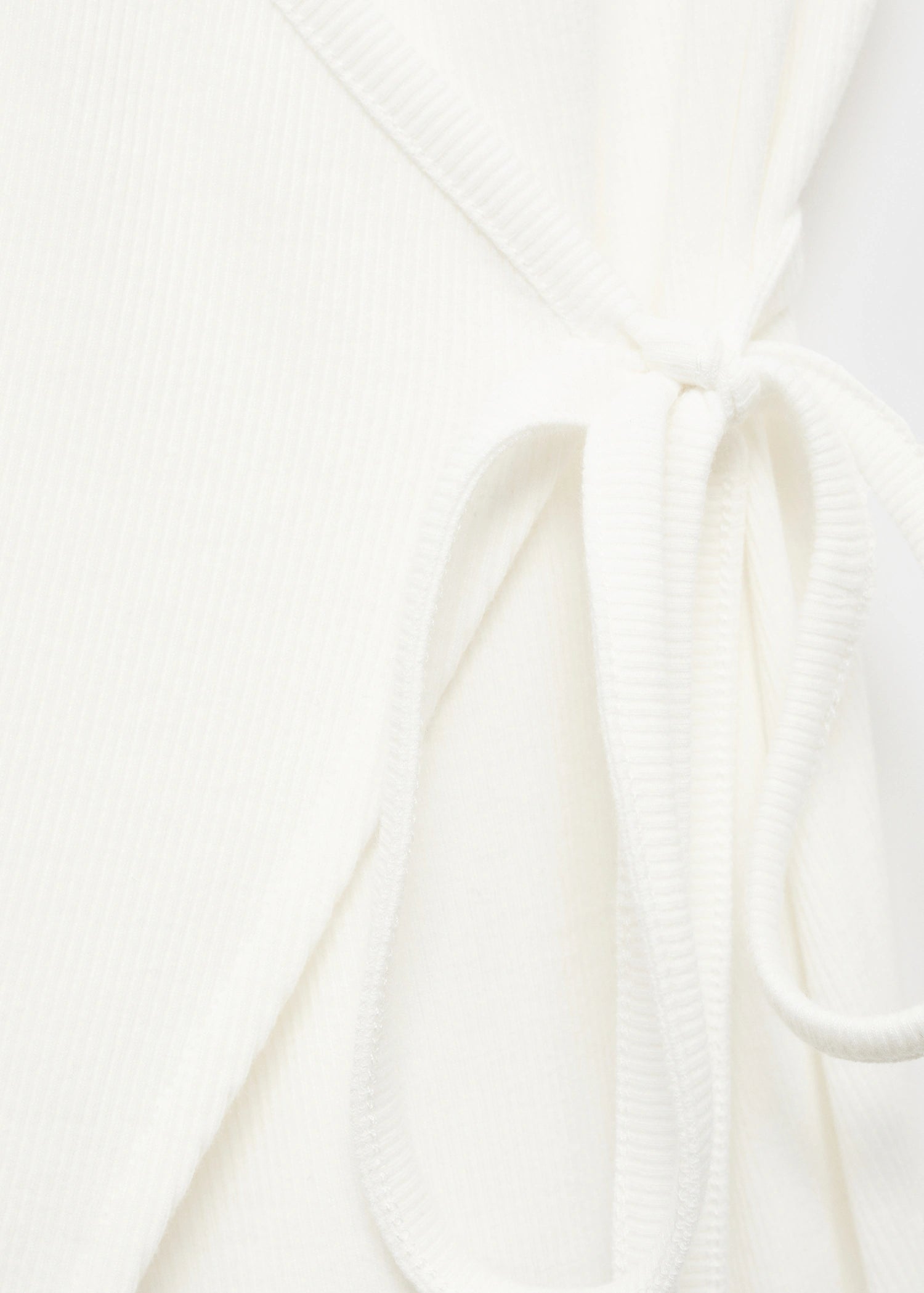 Rib Knit Cardigan With Tie