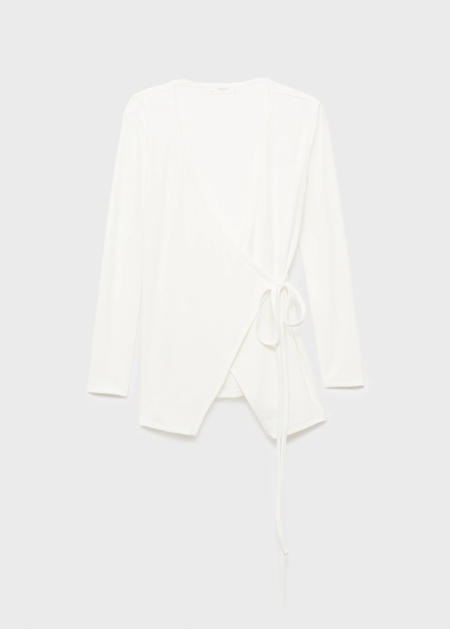 Rib Knit Cardigan With Tie