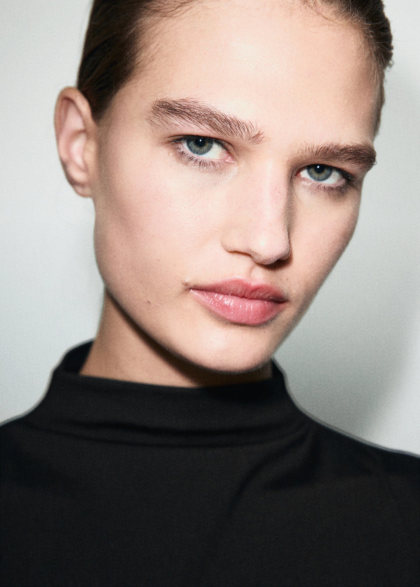 Ruched Funnel Neck Top