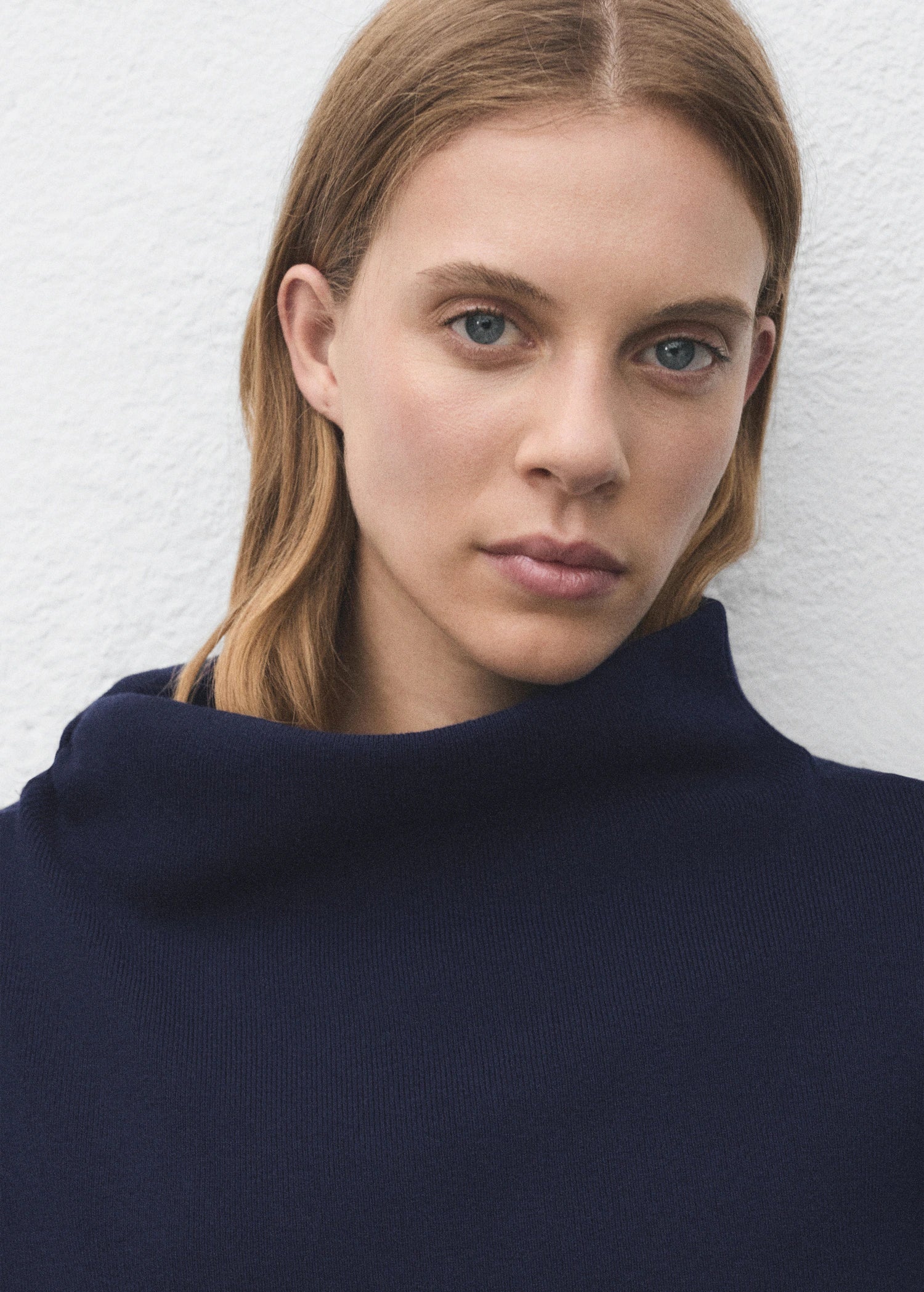 Ruched Turtleneck Sweater