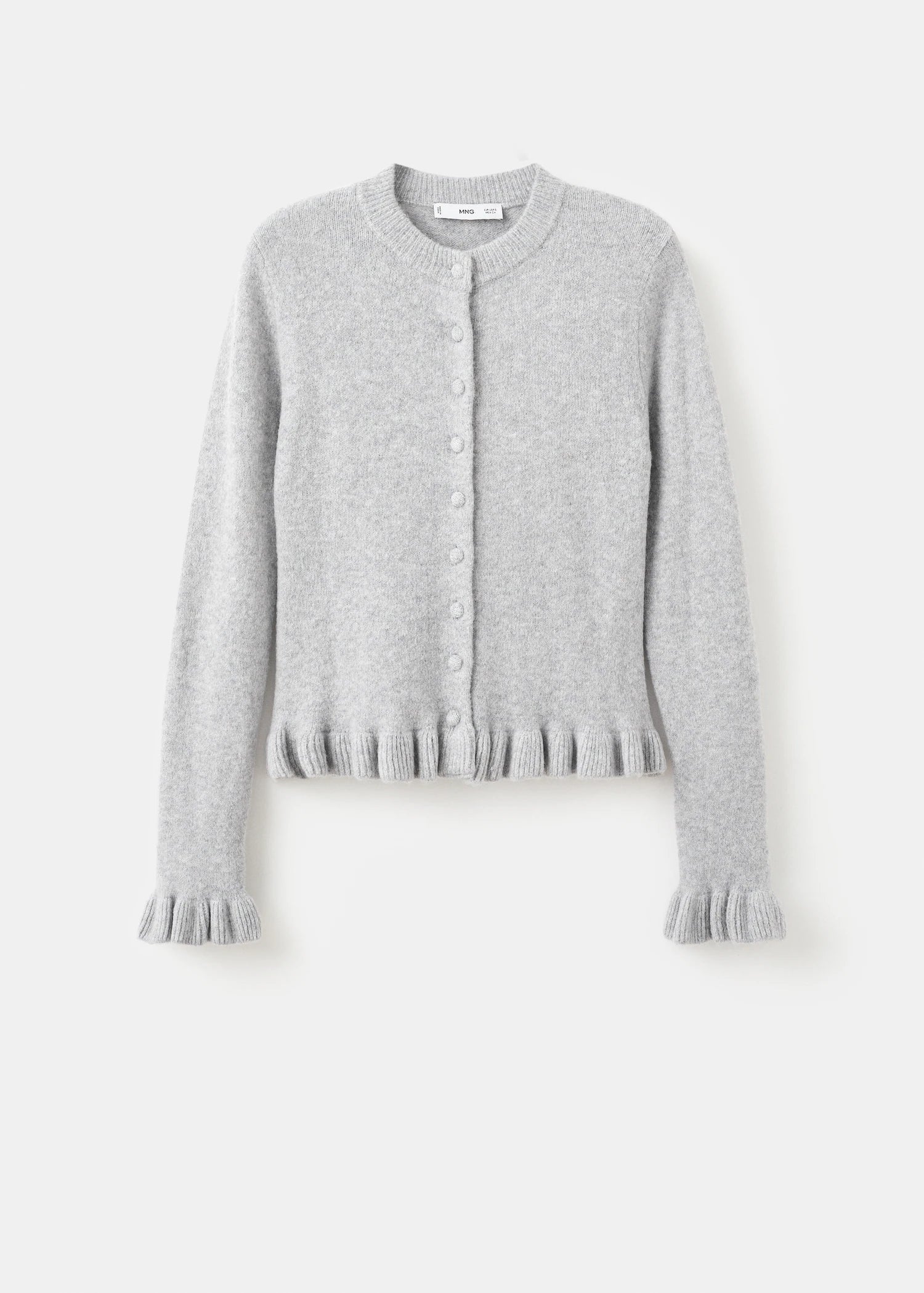 Ruffle  Knit Cardigan