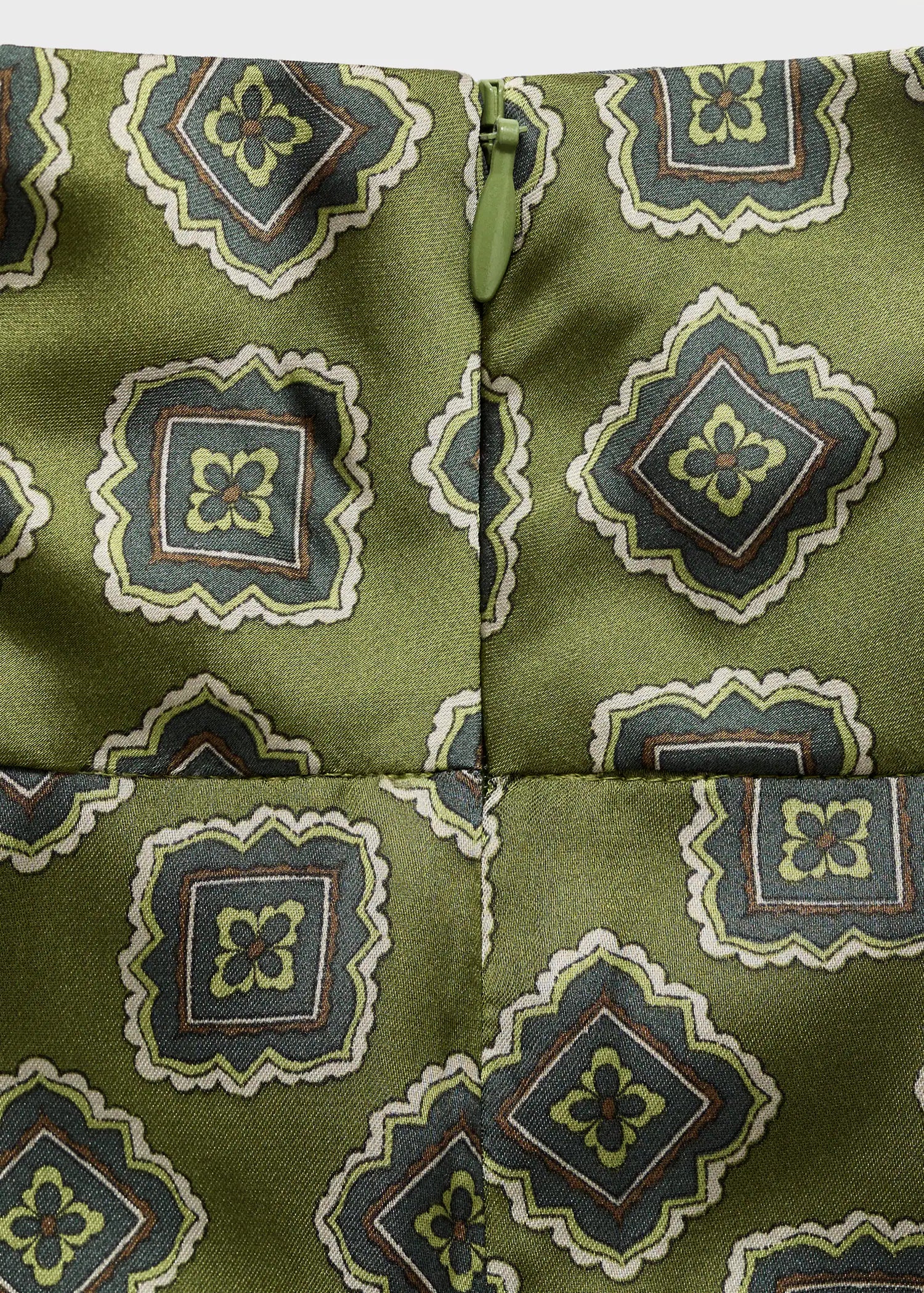 Satin Blouse With Geometric Pattern