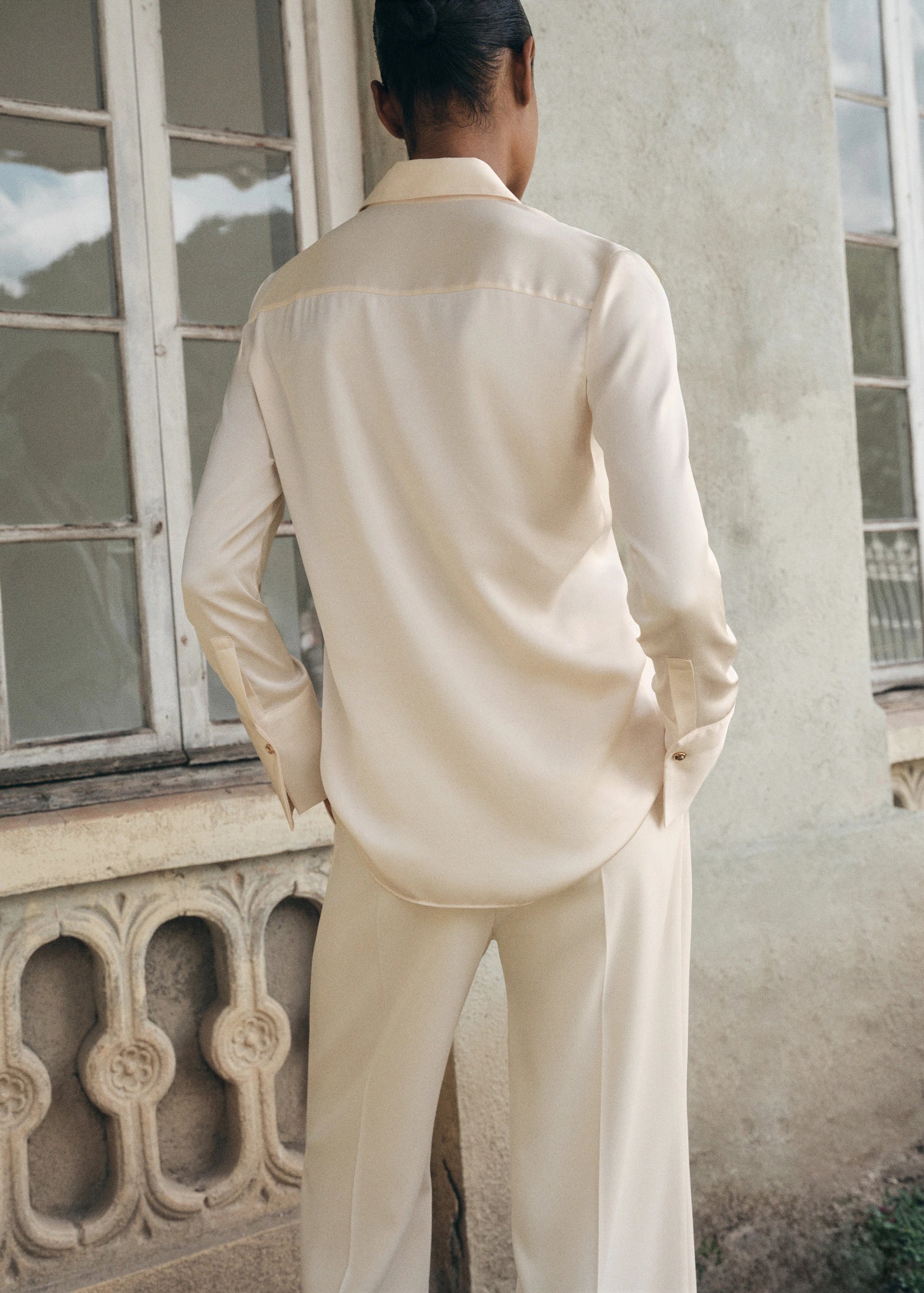 Satin Finish Flowy Shirt