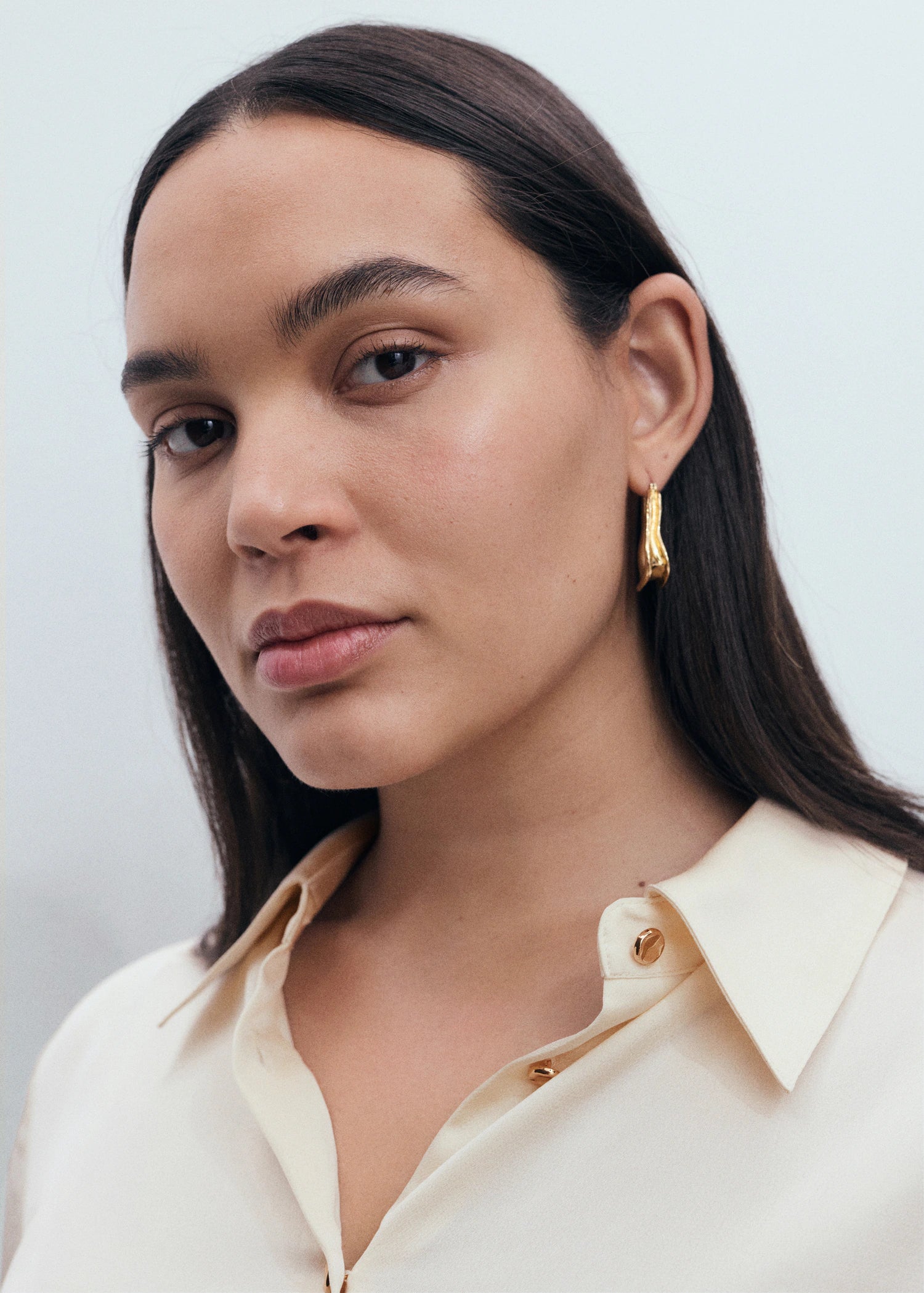 Satin Finish Flowy Shirt