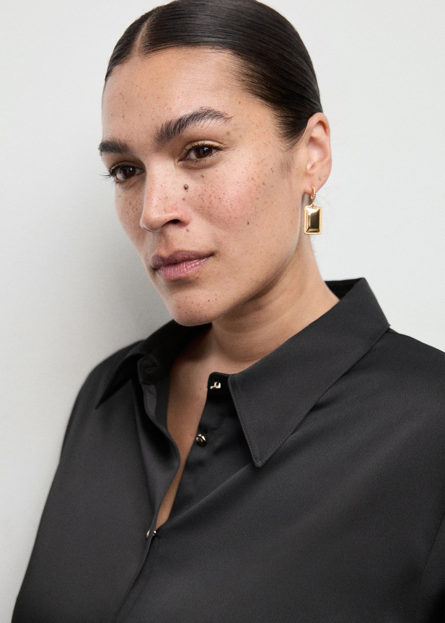 Satin Finish Flowy Shirt