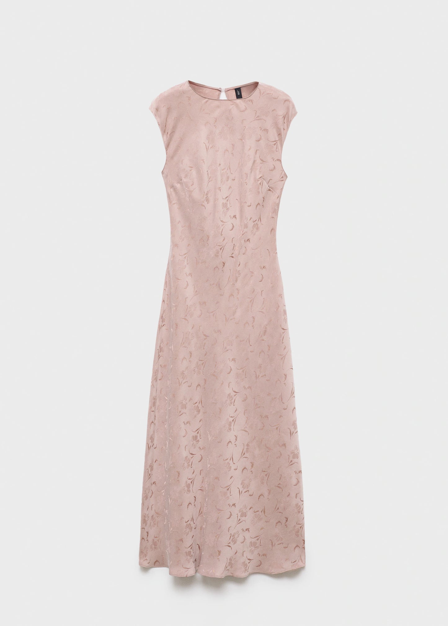 Satin Floral Jacquard Dress