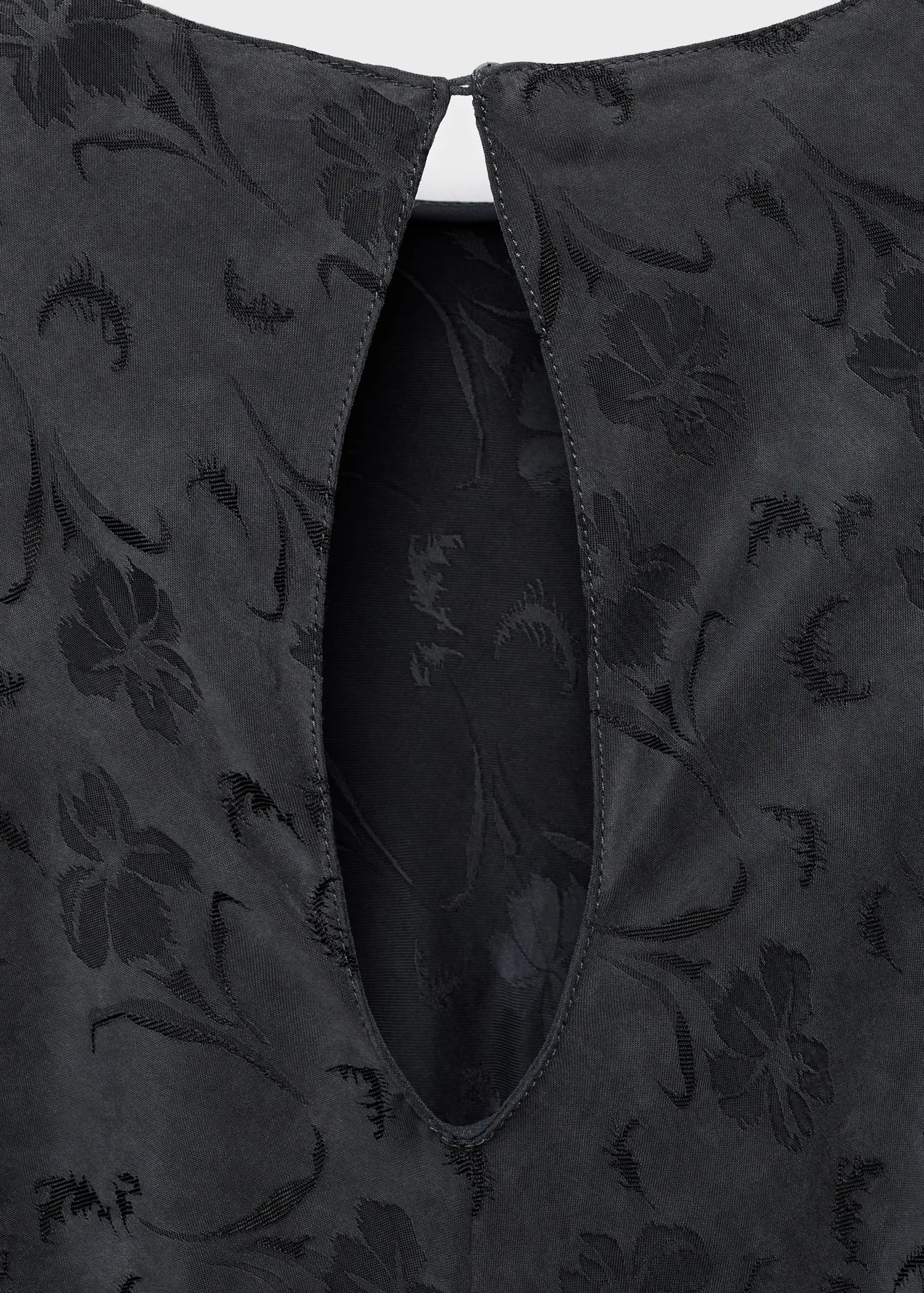 Satin Floral Jacquard Dress