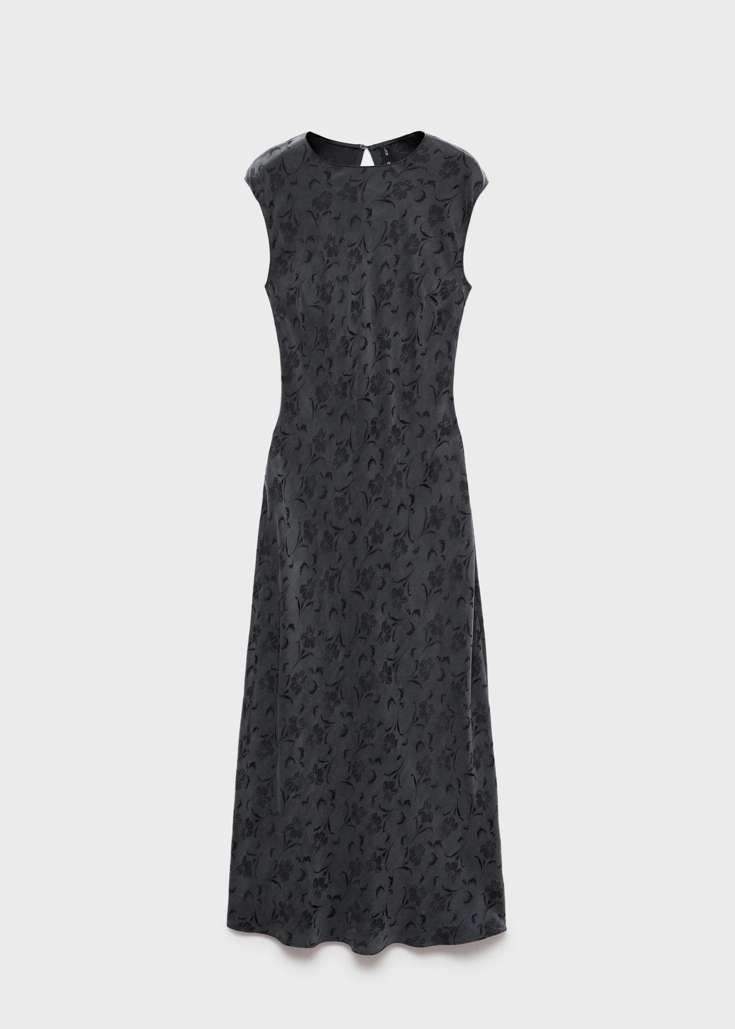 Satin Floral Jacquard Dress