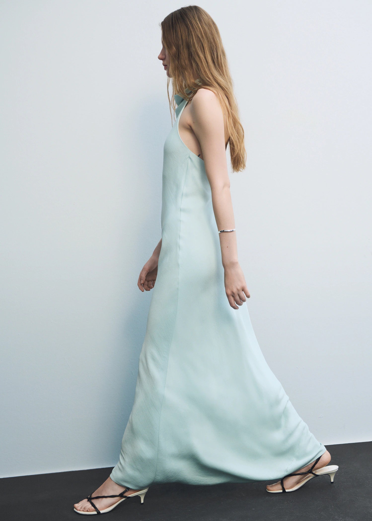 Satin Halter Neck Dress