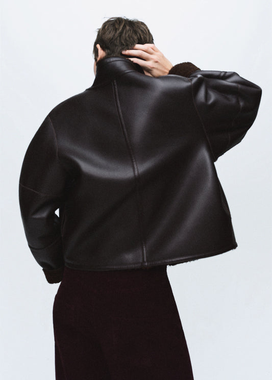 Shearling Effect Reversible Jacket