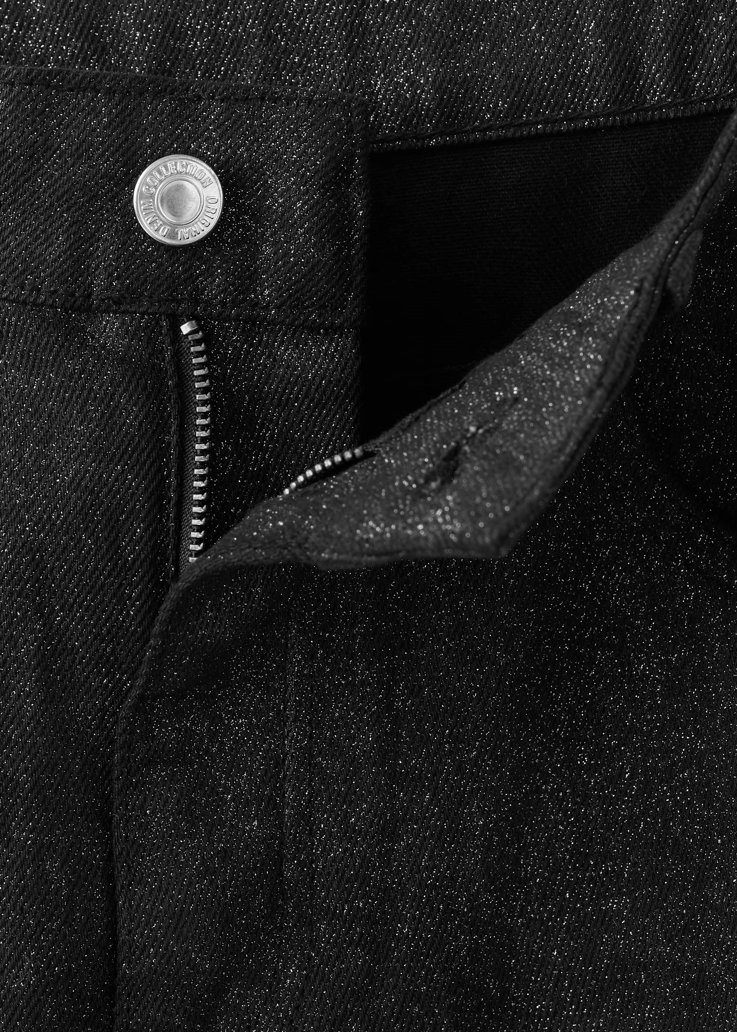 Shiny Straight Leg Jeans