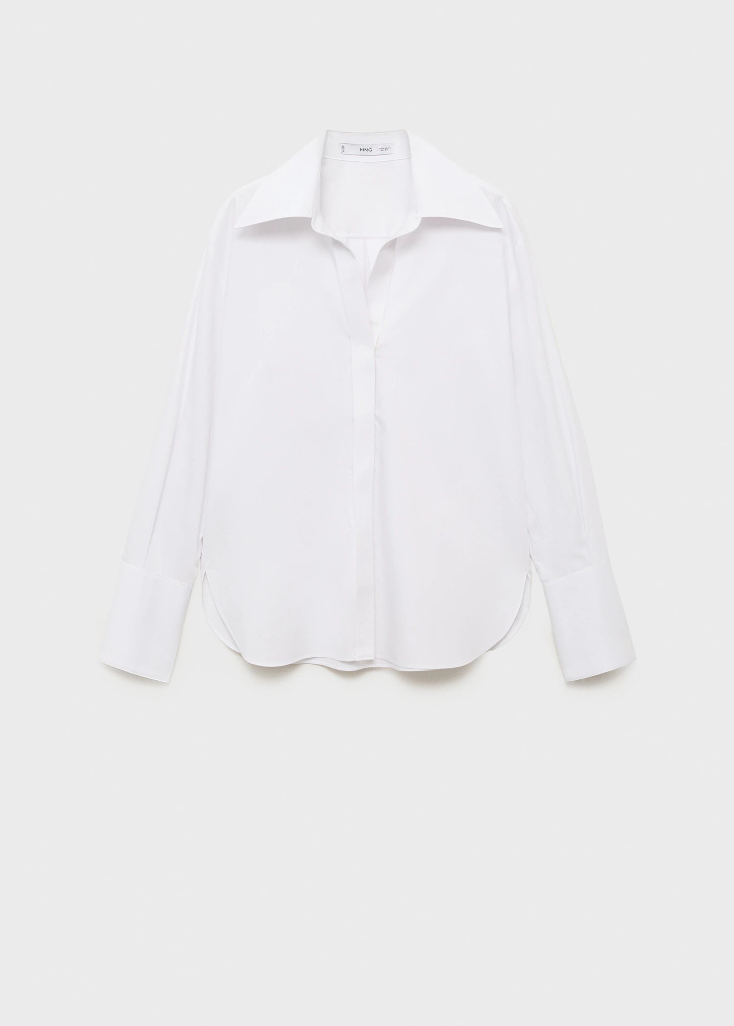 Shirt With Concealed Placket And Collar