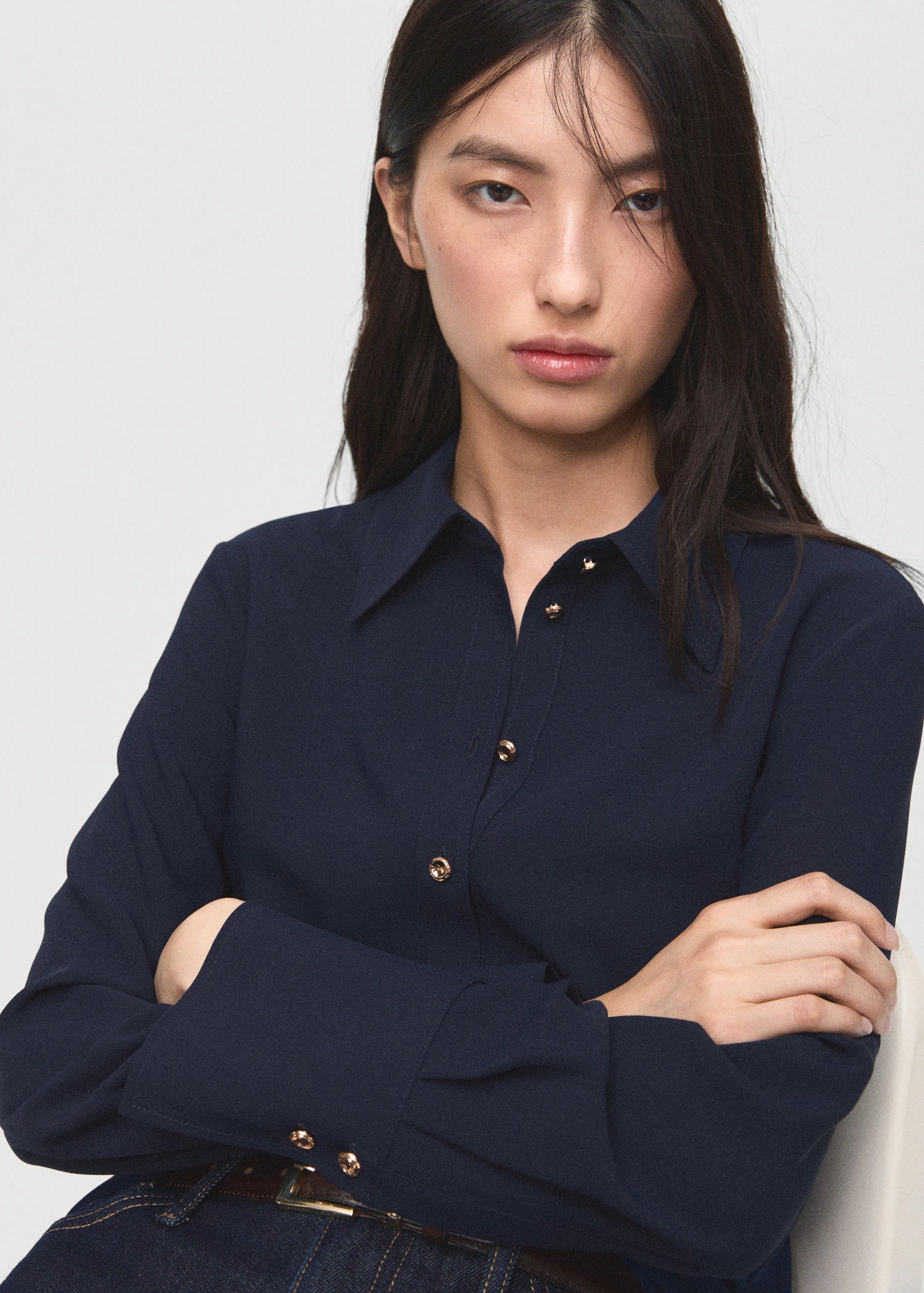 Shirt With Jewel Buttons