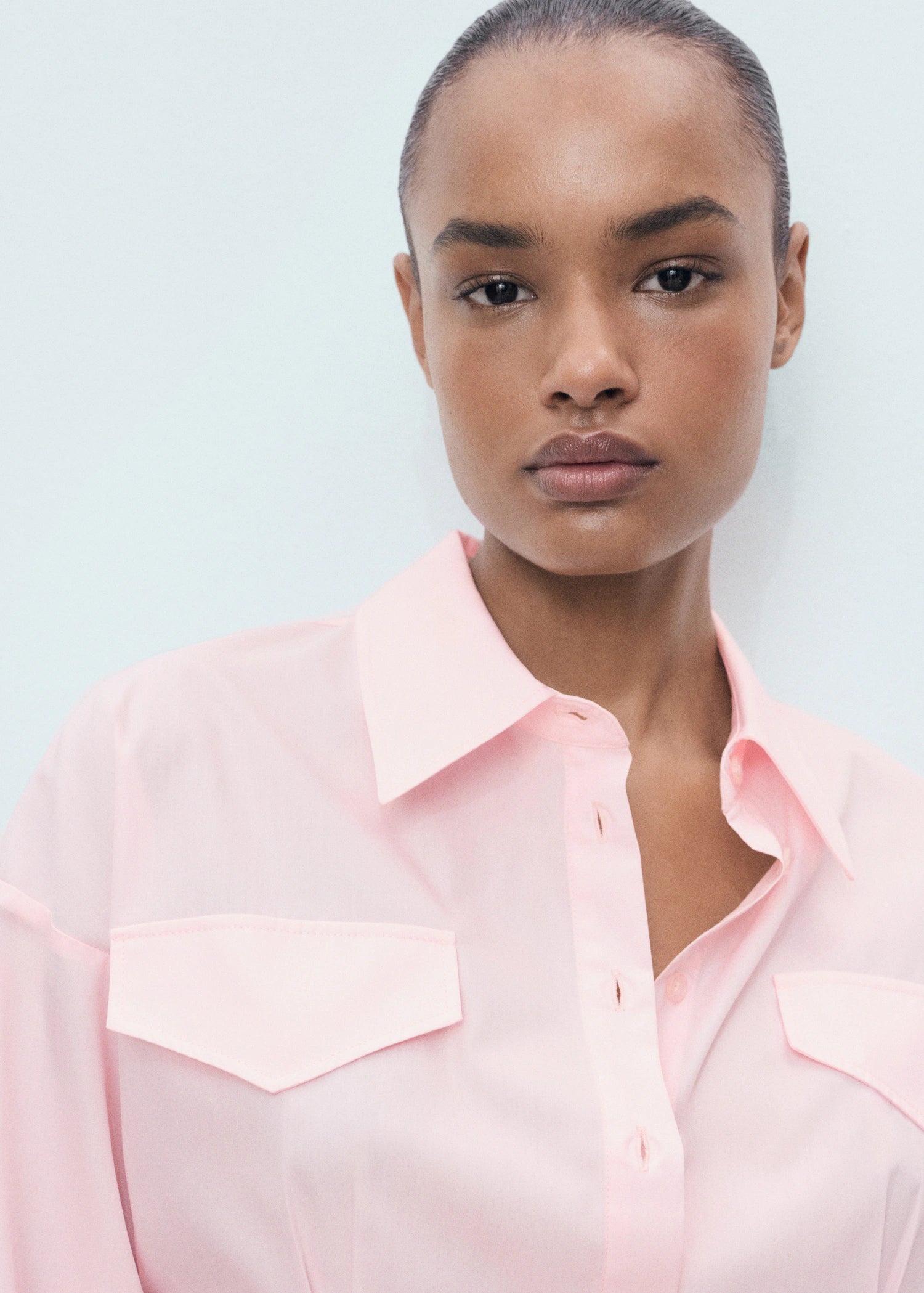 Shirt With Pleats And Pockets