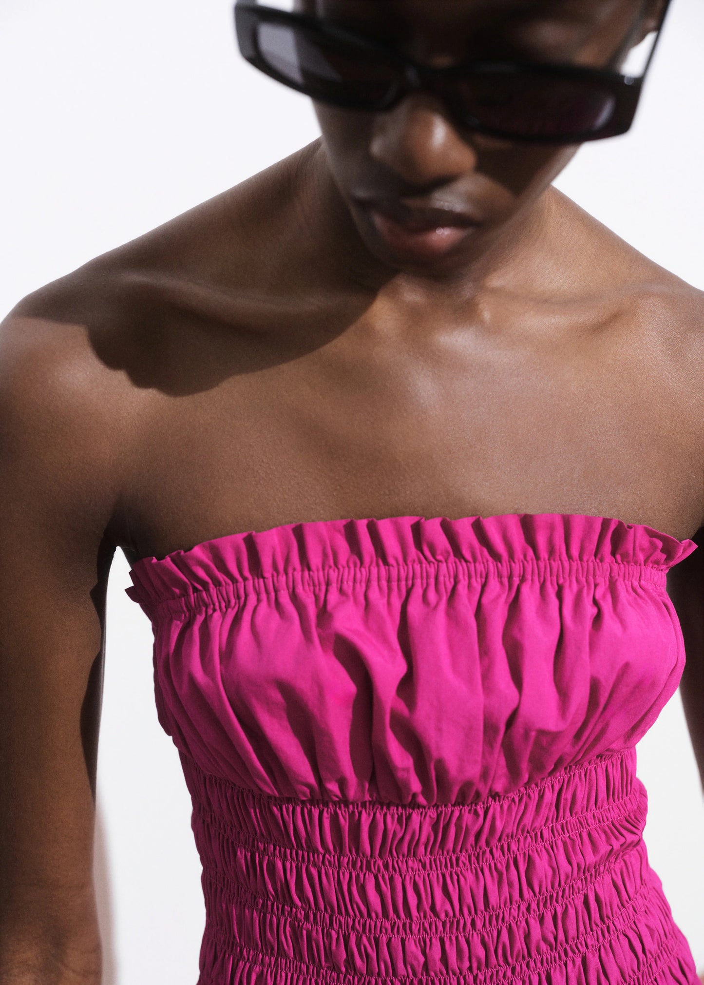 Short Gathered Balloon Dress