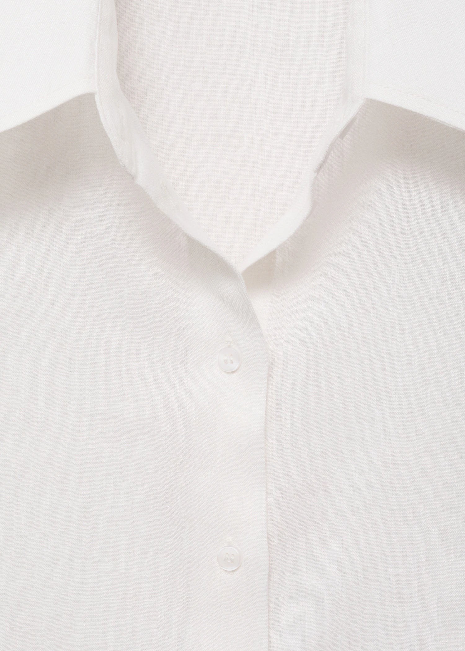 Short Sleeve Linen Blend Shirt