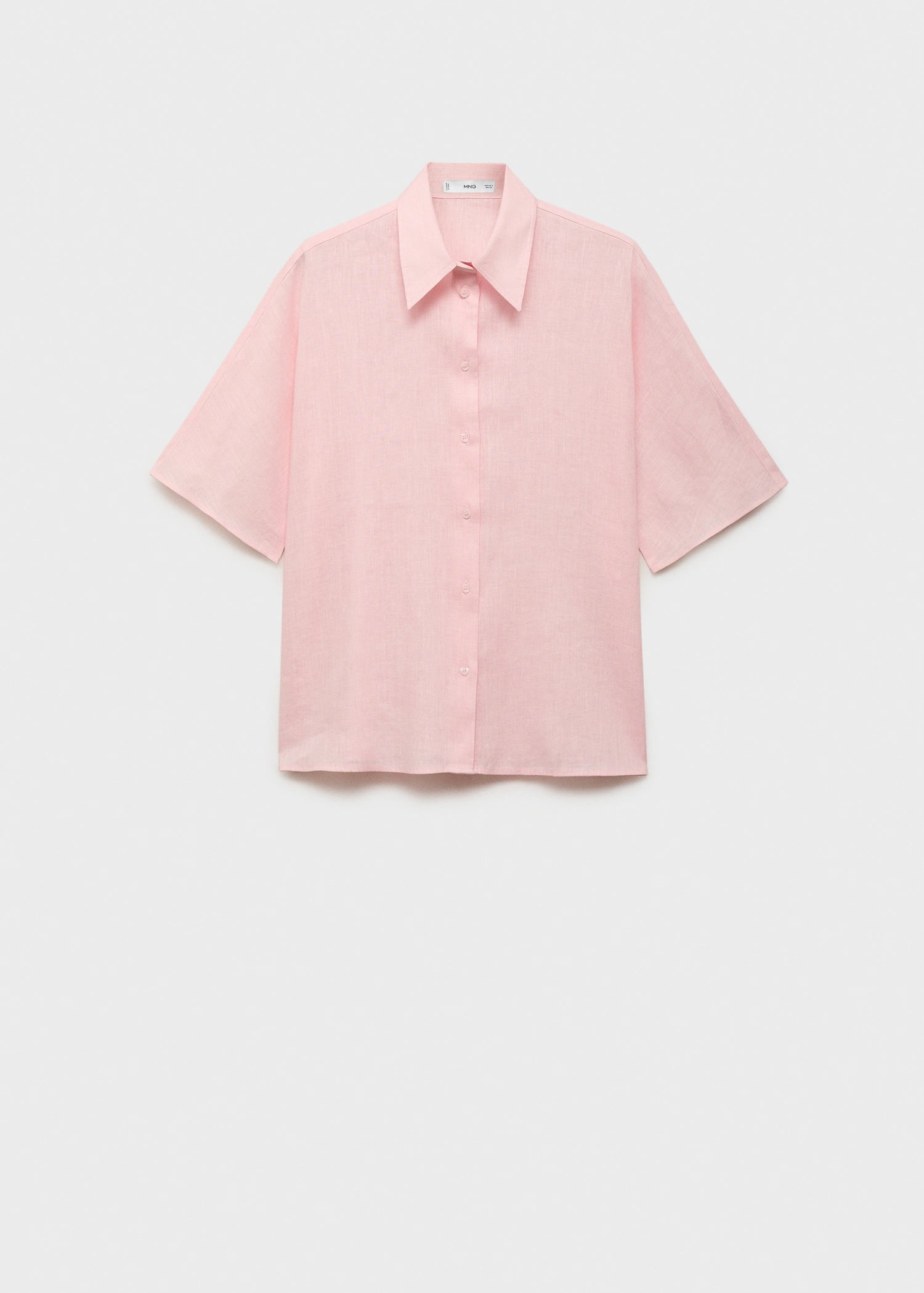 Short Sleeve Linen Blend Shirt