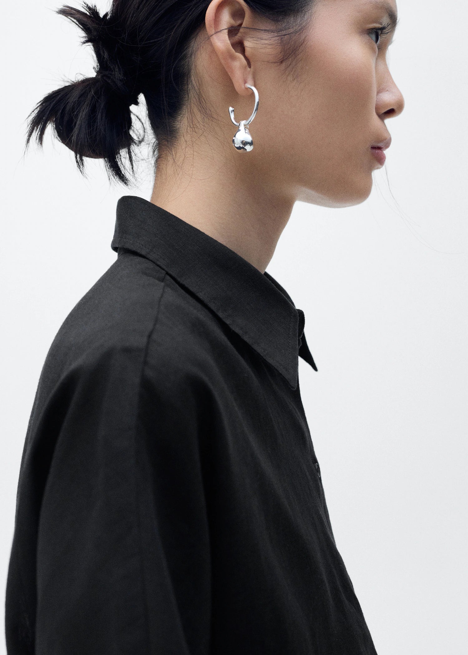 Short Sleeve Linen Blend Shirt