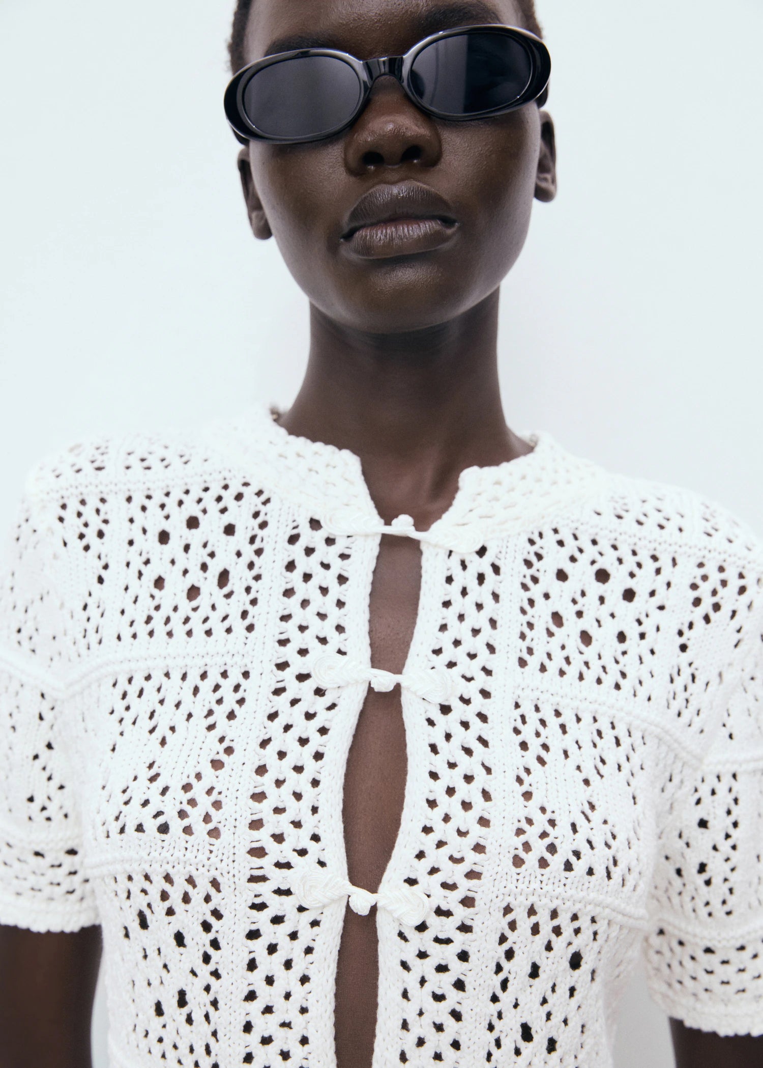 Short Sleeved Crochet Cardigan