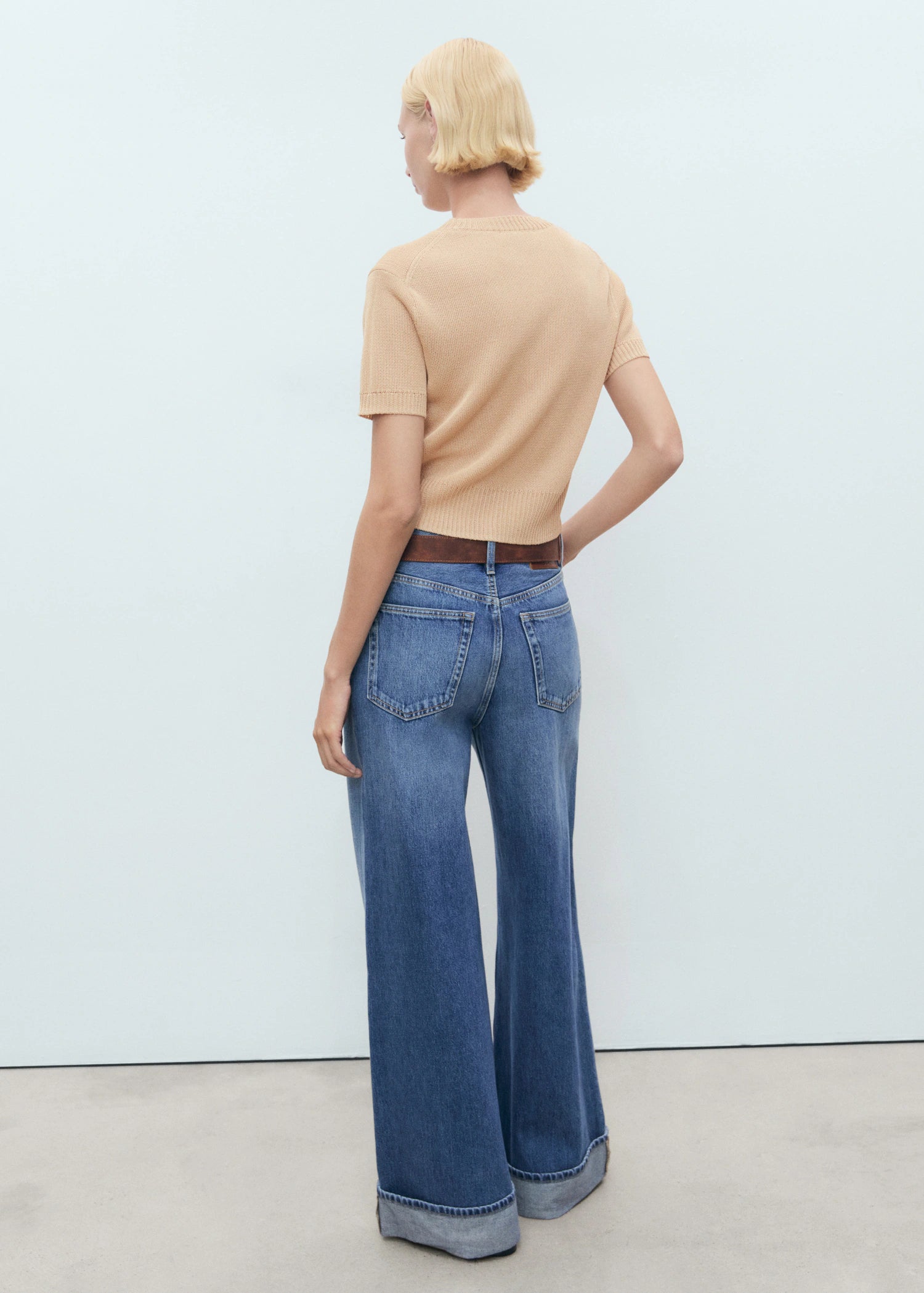 Short Sleeved Crop Sweater