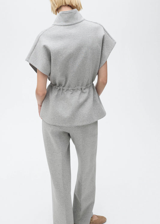 Short Sleeved Jacket With Adjustable Waistband