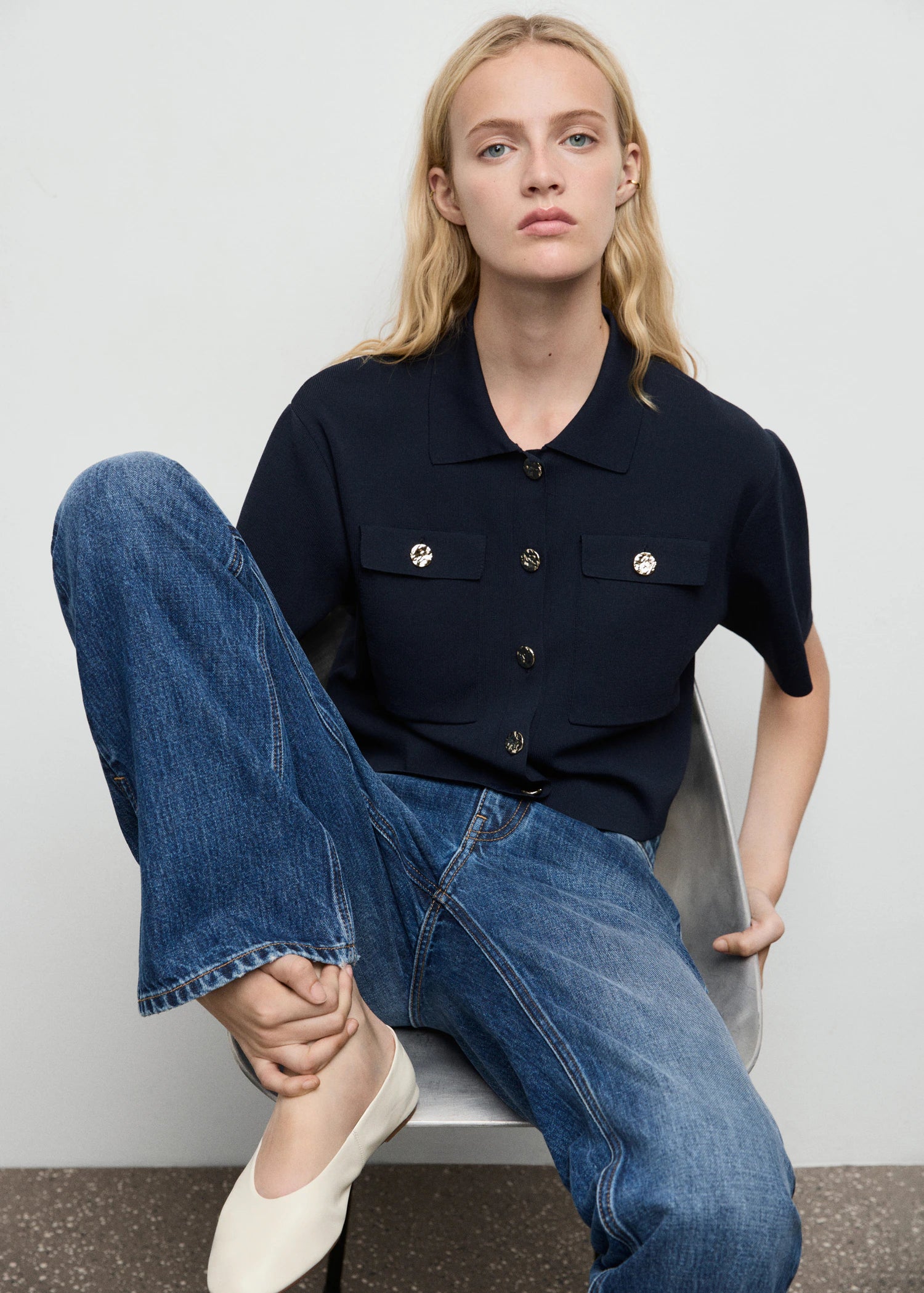 Short Sleeved Knitted Jacket