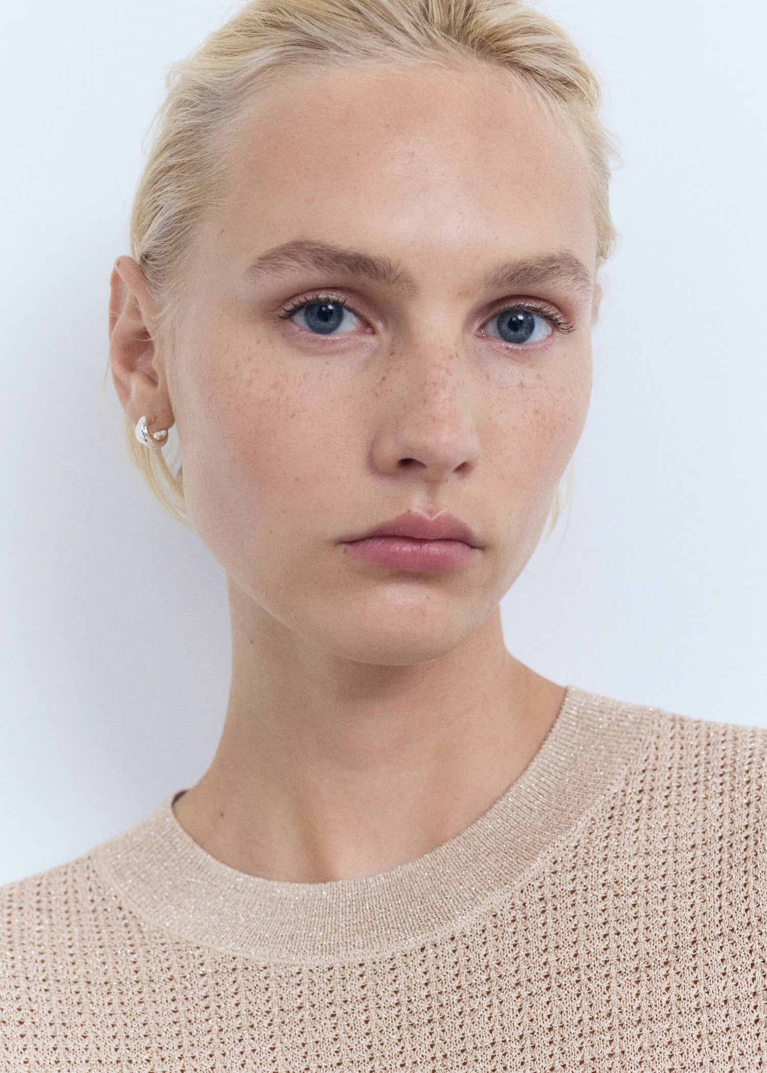 Short Sleeved Lurex Sweater