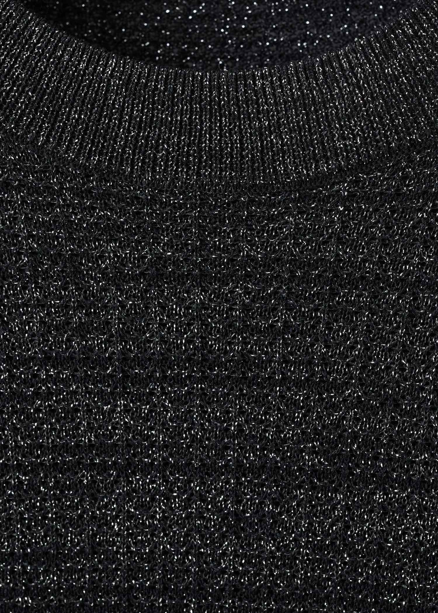 Short Sleeved Lurex Sweater