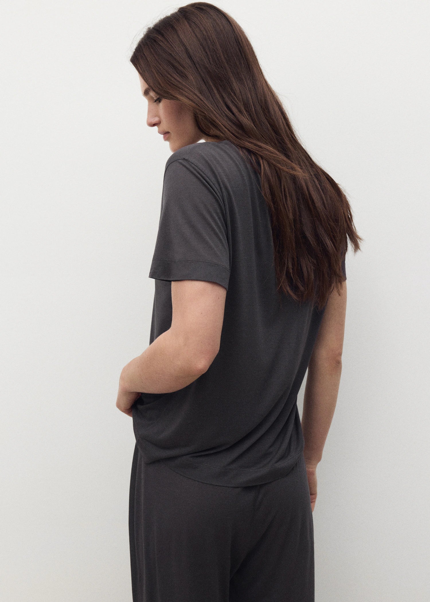Short Sleeved Micro Modal Pyjama Top