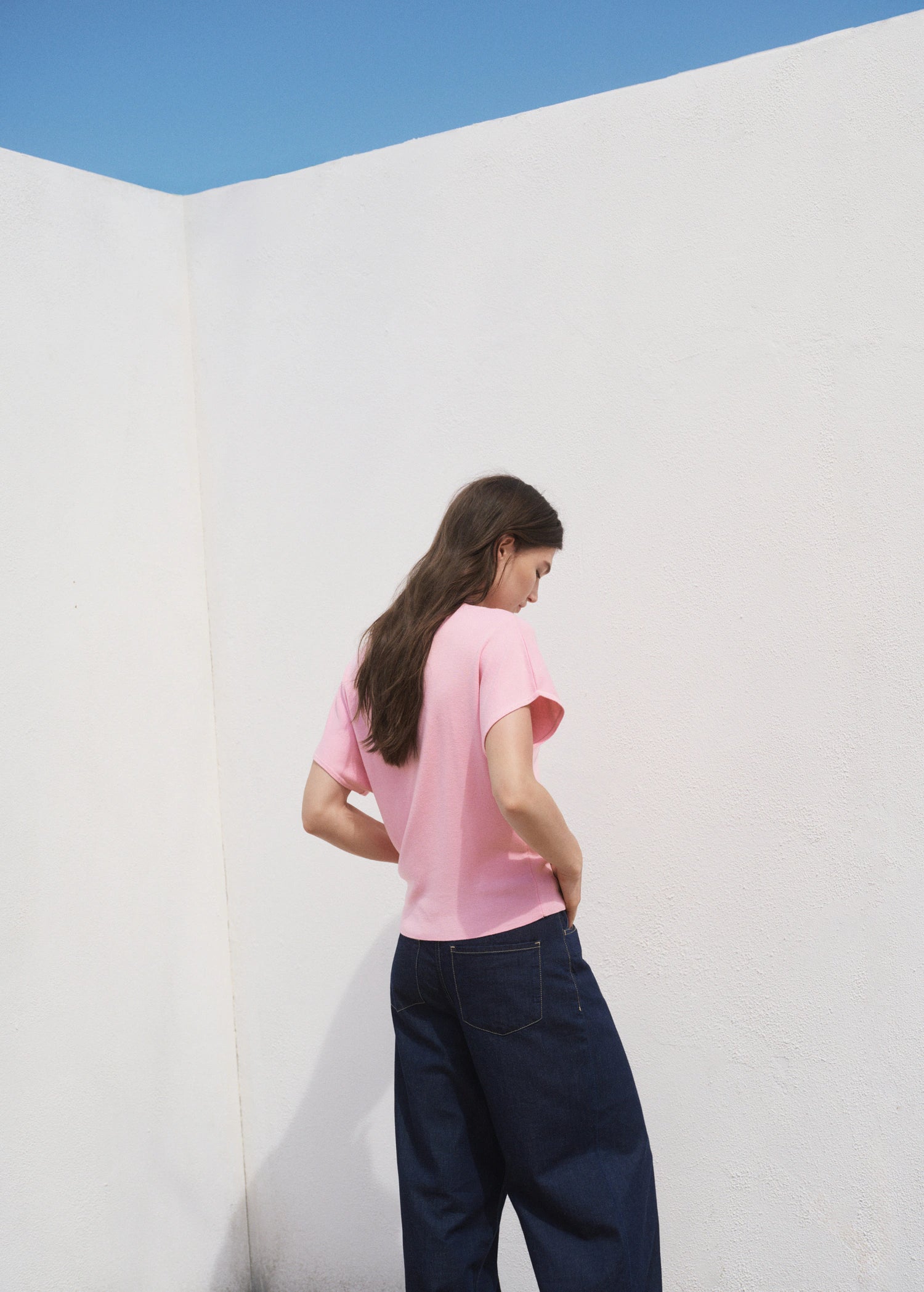 Short Sleeved Polo Neck Sweater