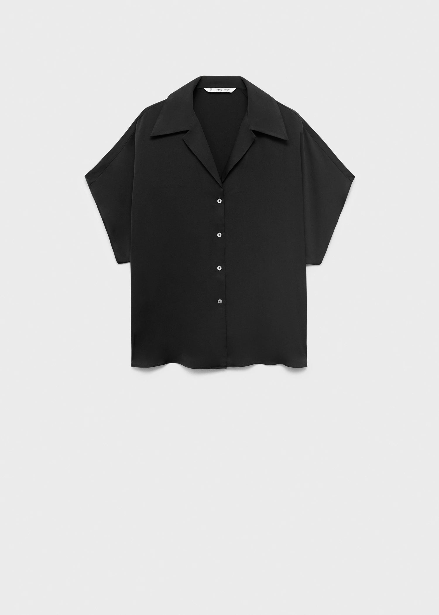 Short Sleeved Satin Shirt