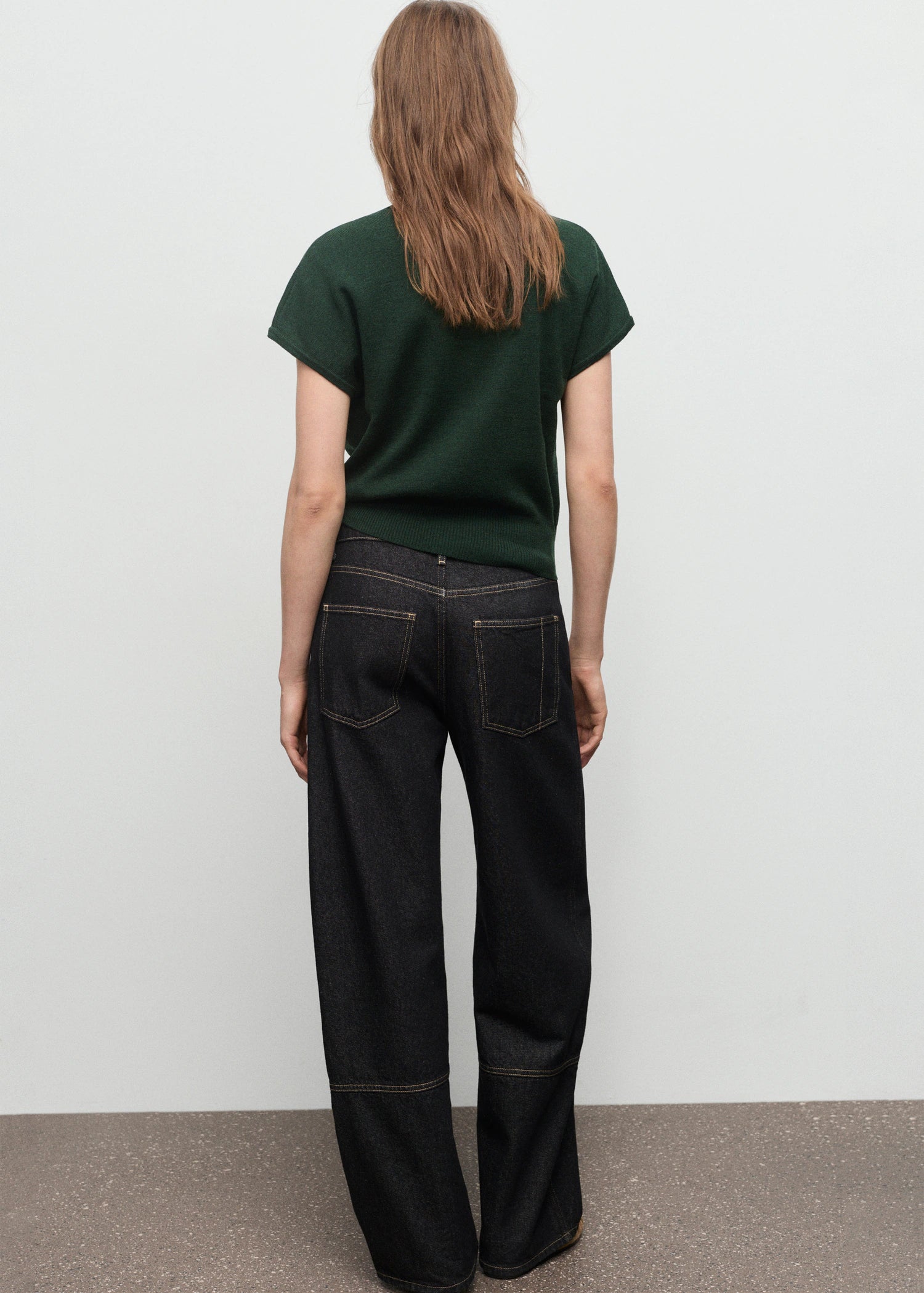 Short Sleeved Top With Draped Neckline