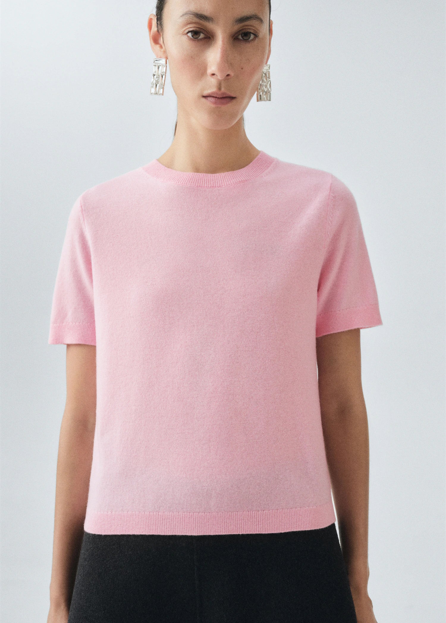 Short Sleeved Wool Sweater