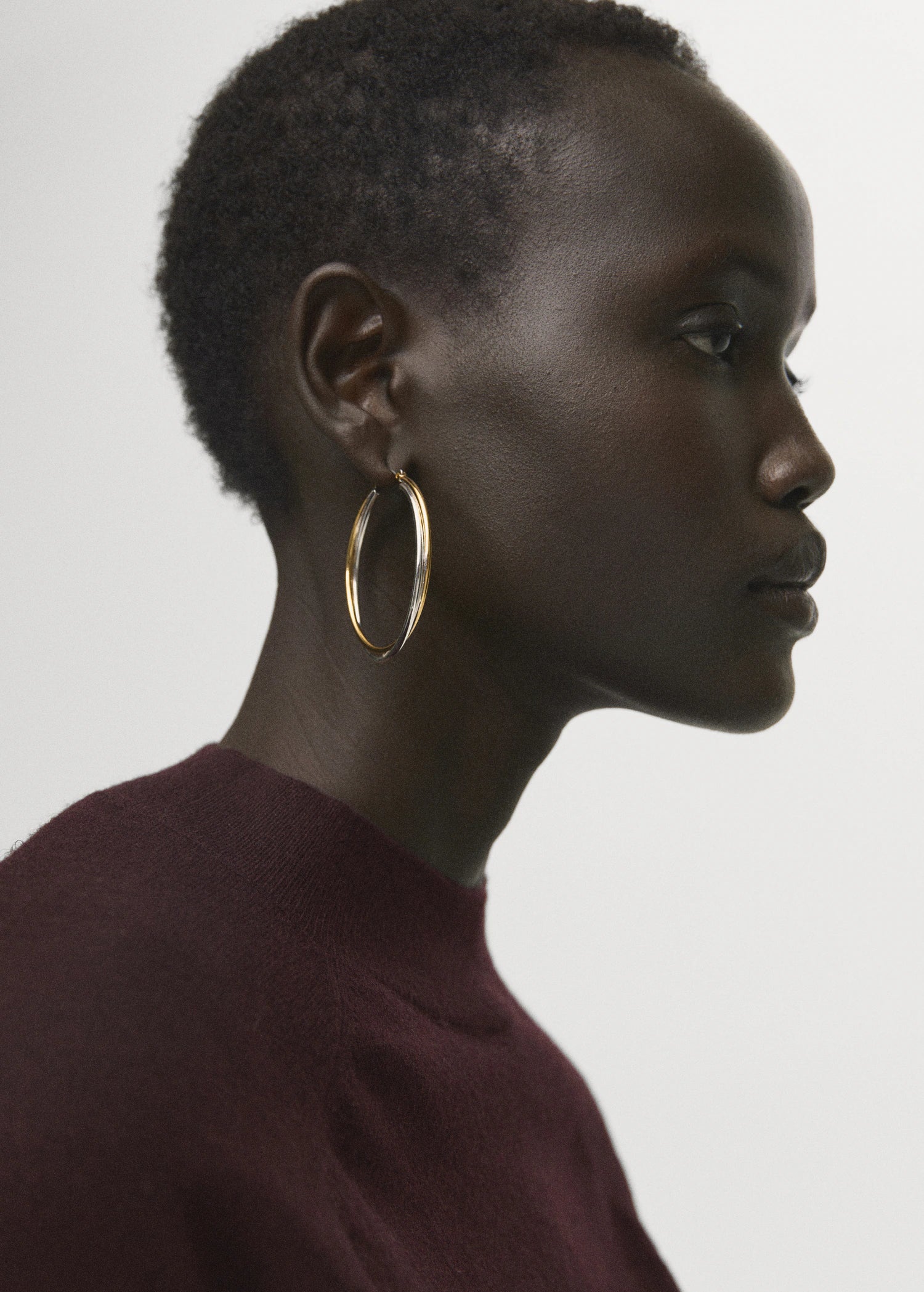 Short Sleeved Wool Blend Sweater