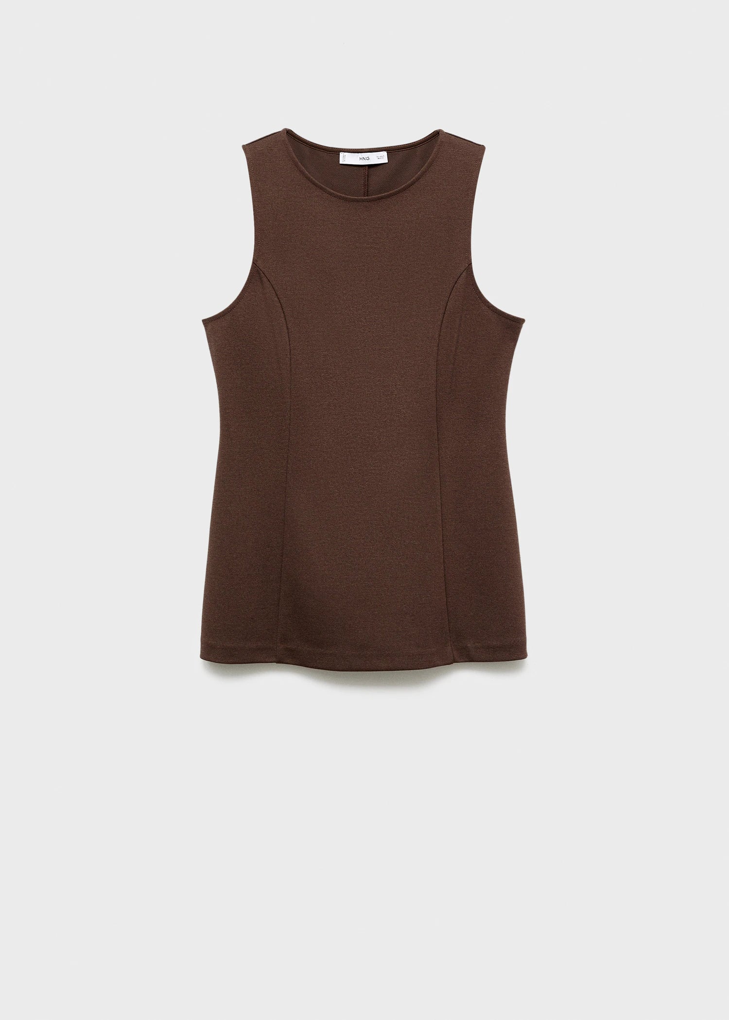 Sleeveless Top With Stitching Detail