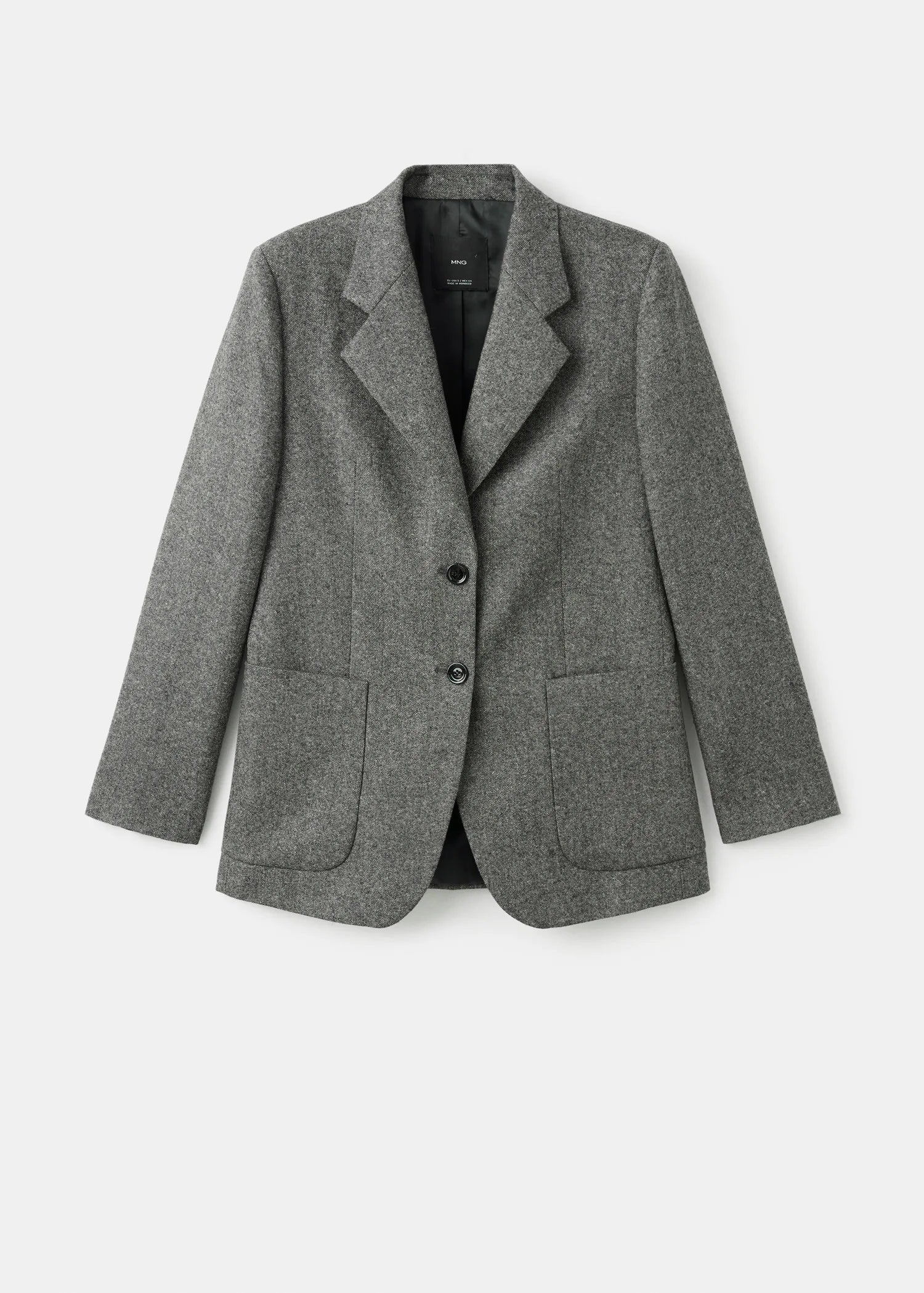 Speckled Wool Blazer With Pockets