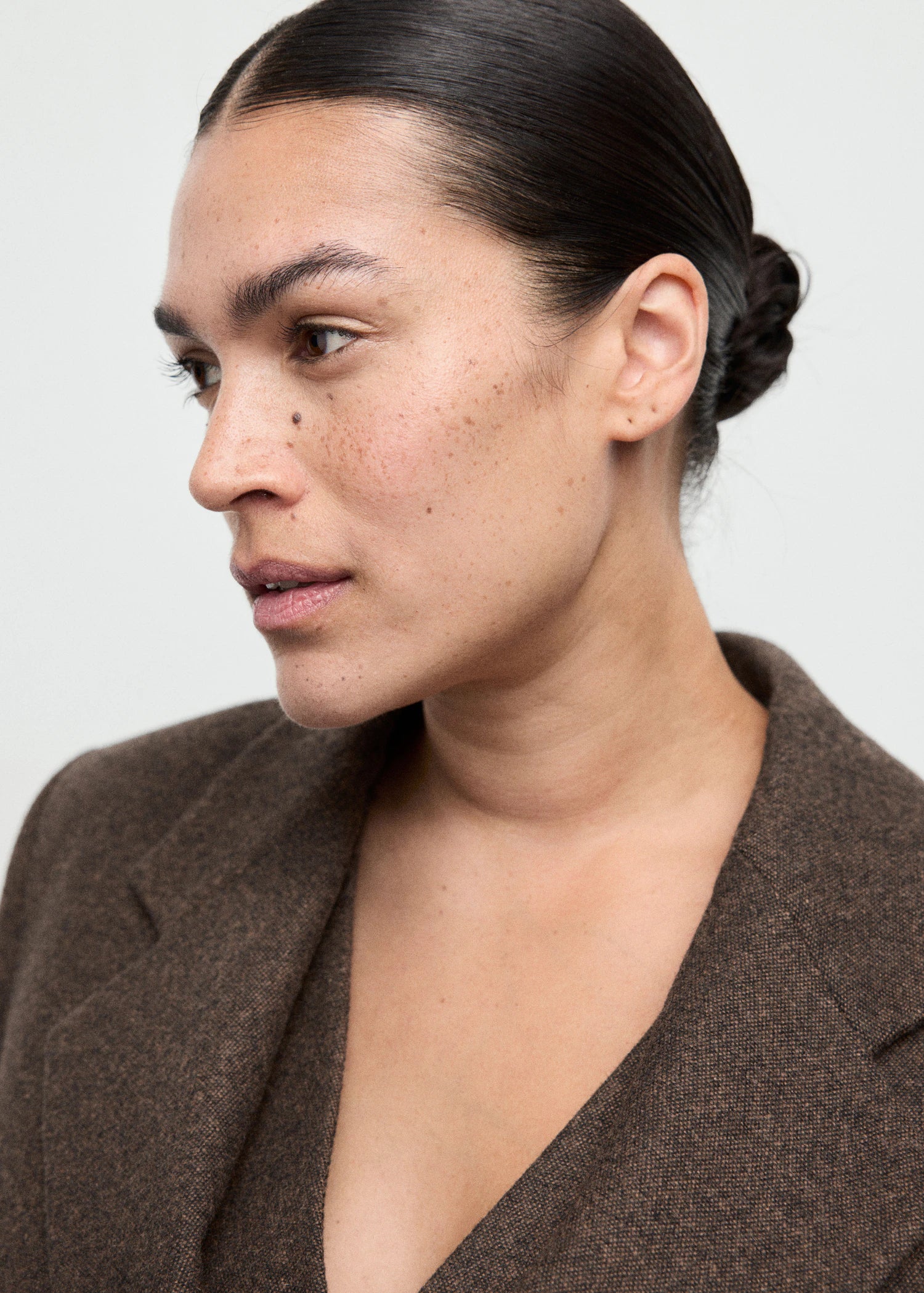 Speckled Wool Blazer With Pockets