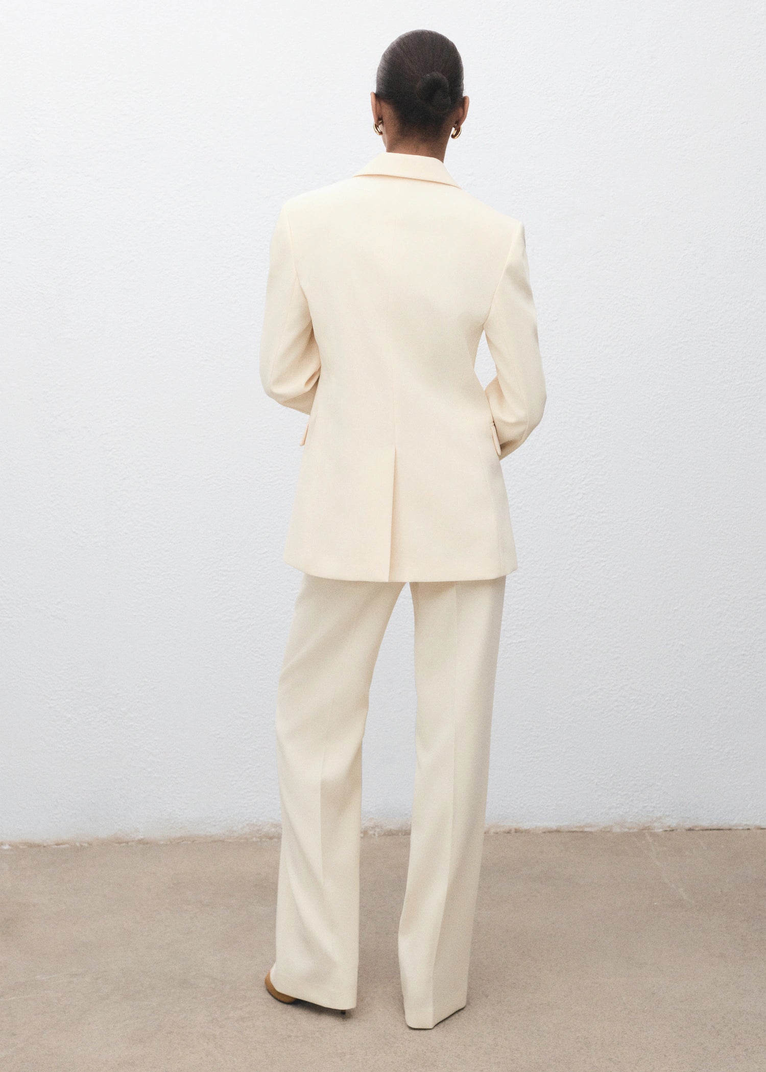 Straight Mid Rise Suit Trousers