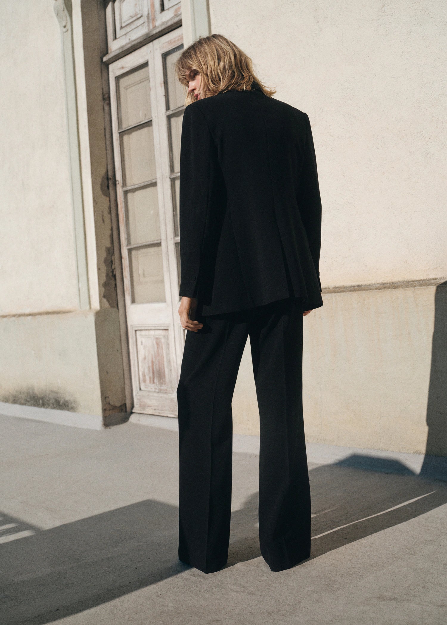 Straight Mid Rise Suit Trousers