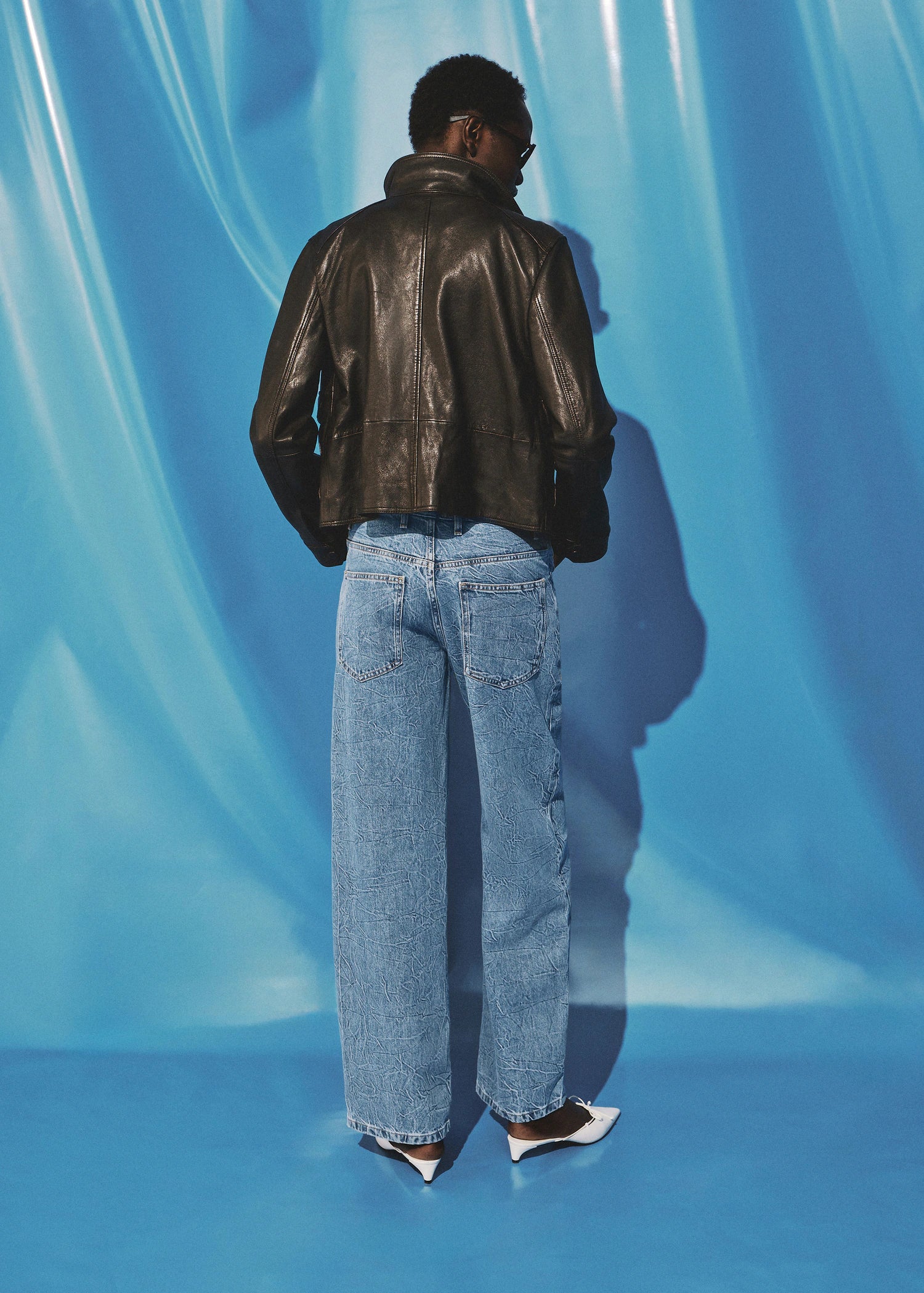 Straight Fit Jeans With A Creased Effect