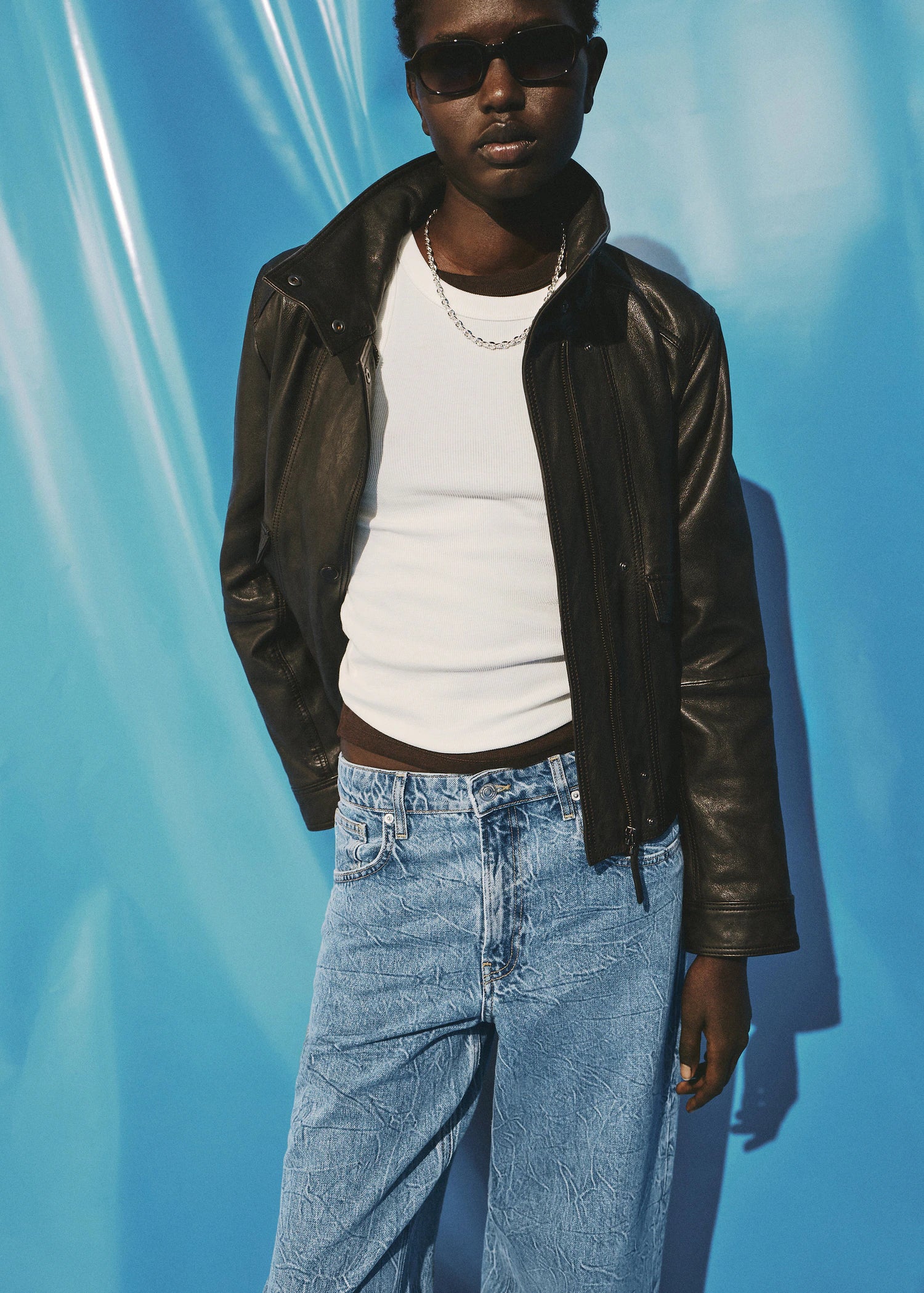 Straight Fit Jeans With A Creased Effect