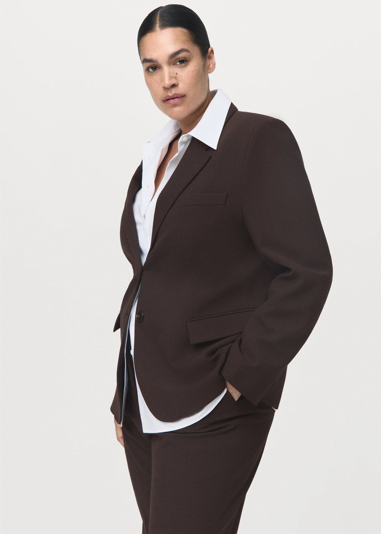 Straight Fit Suit Blazer